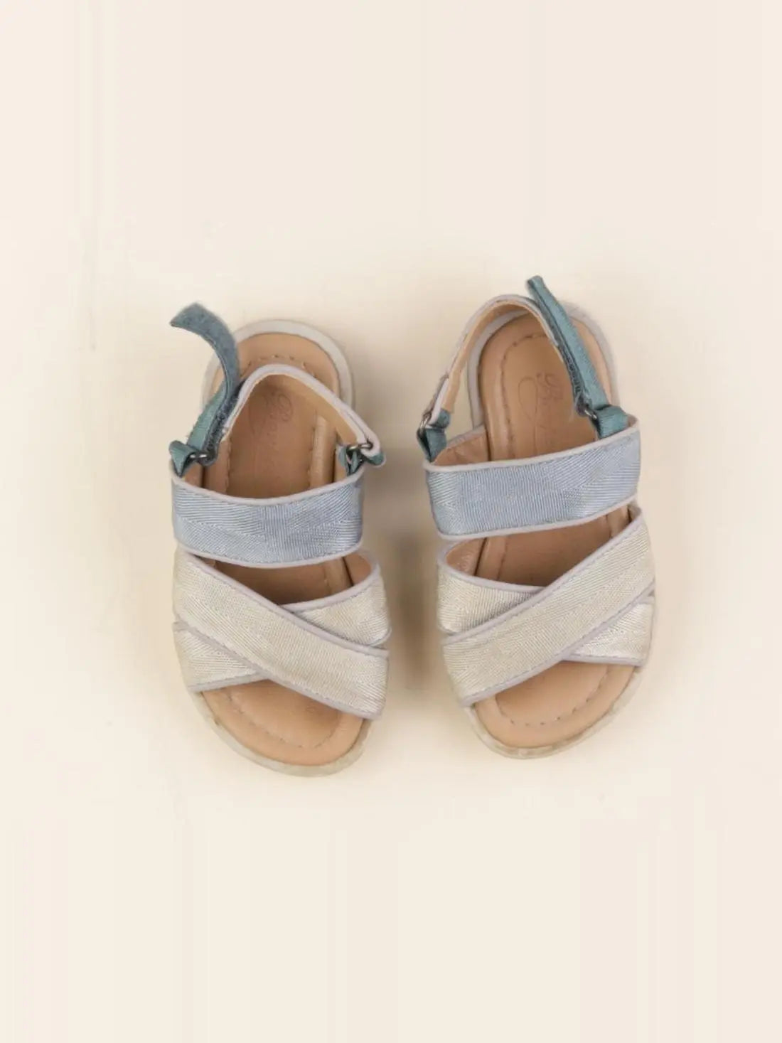 Bonpoint - sandales bleu, gris - pointure 24