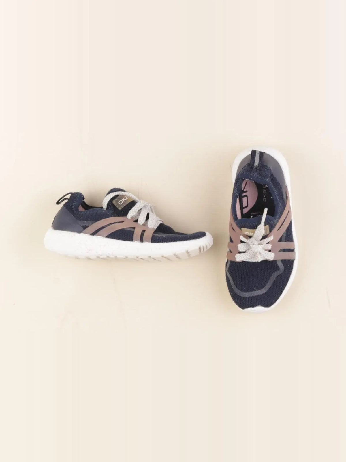 Okaidi - tennis à scratch/ lacets bleu - pointure 26