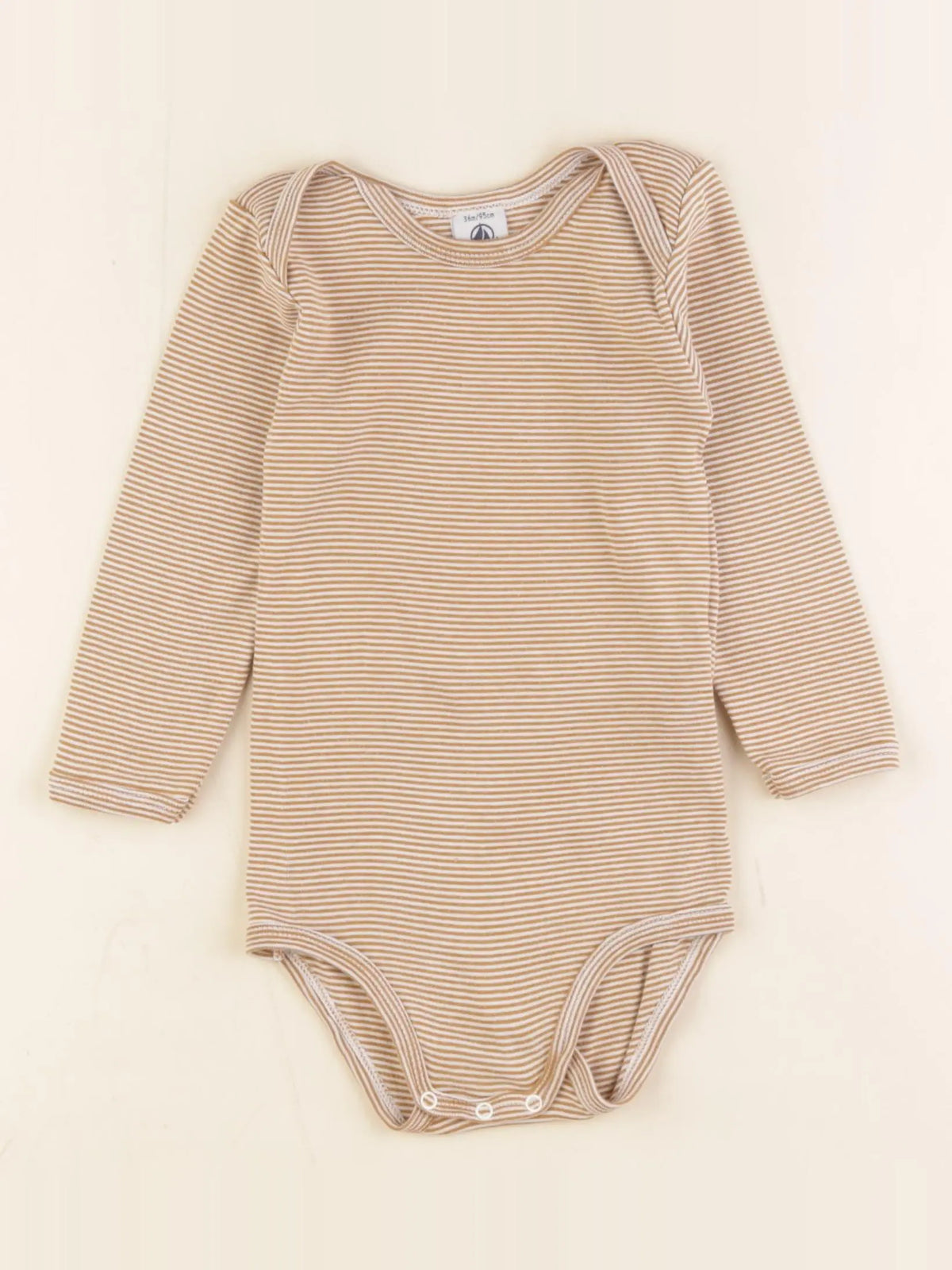Petit Bateau - body marron - 36 mois