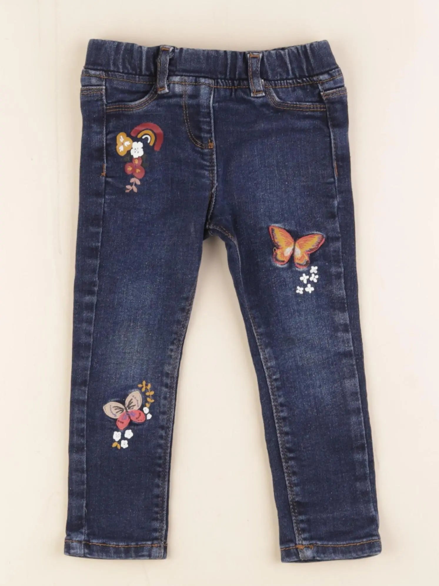 Vertbaudet - jegging bleu - 2 ans