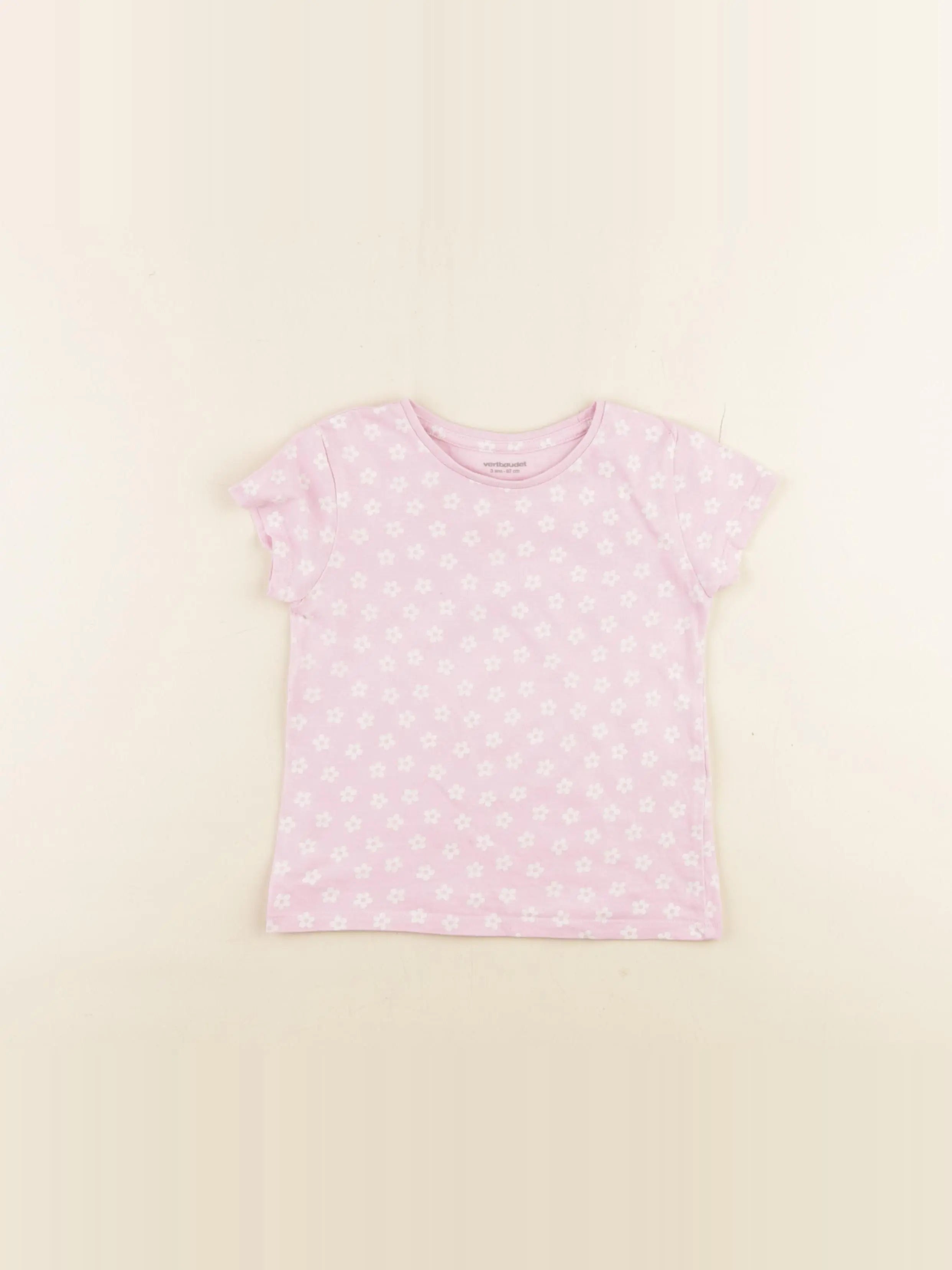 Vertbaudet - tee-shirt rose - 3 ans