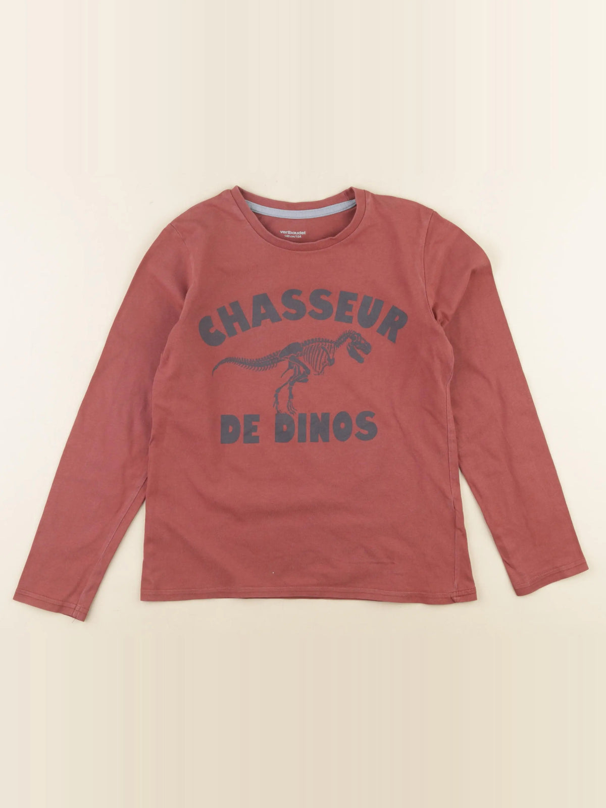 Vertbaudet - tee-shirt rouge - 10 ans