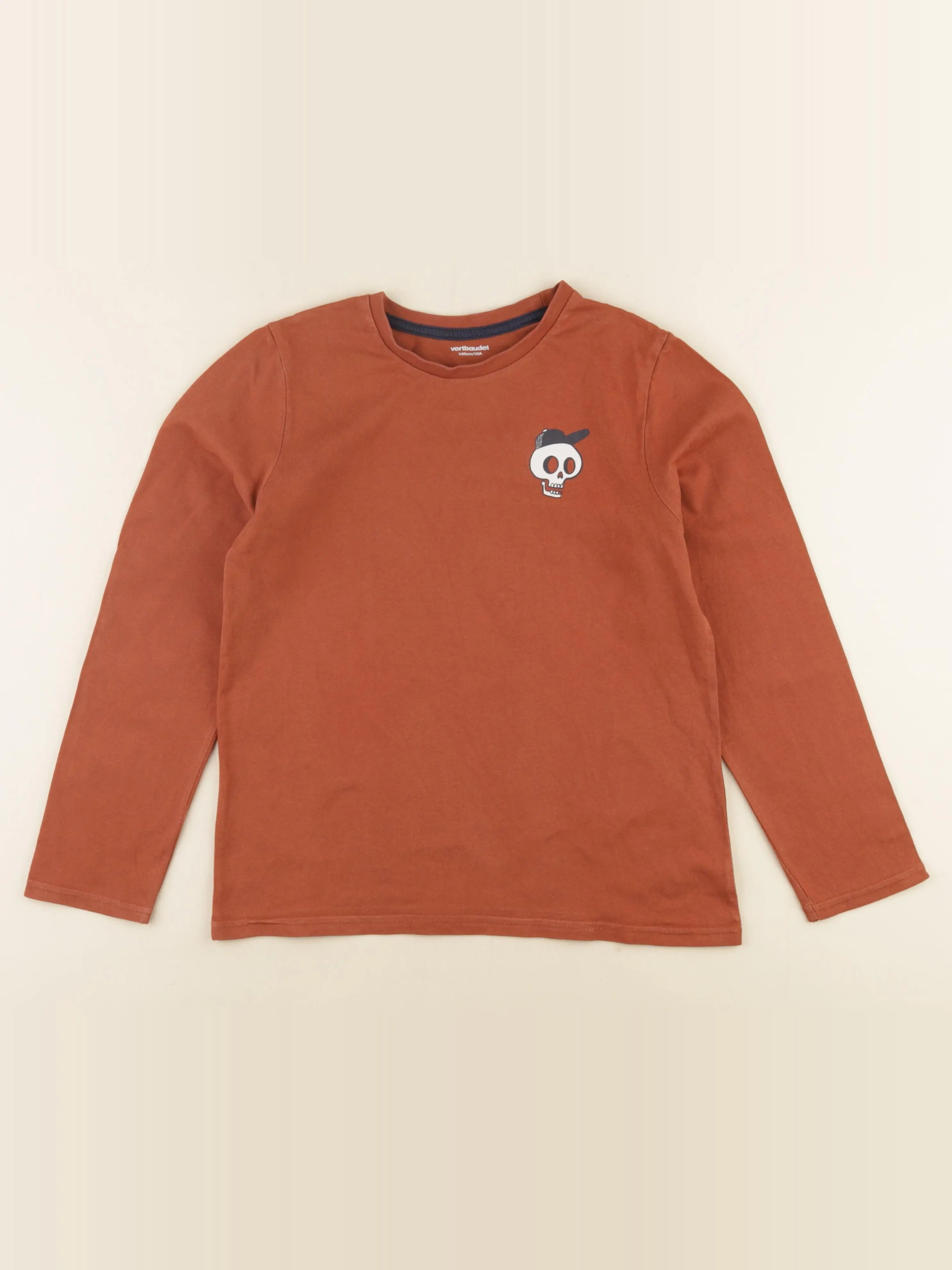 Vertbaudet - tee-shirt marron - 10 ans