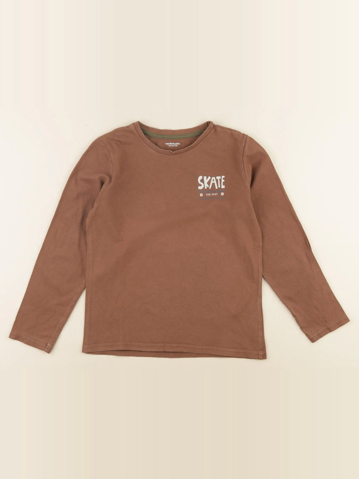 Vertbaudet - tee-shirt marron - 10 ans