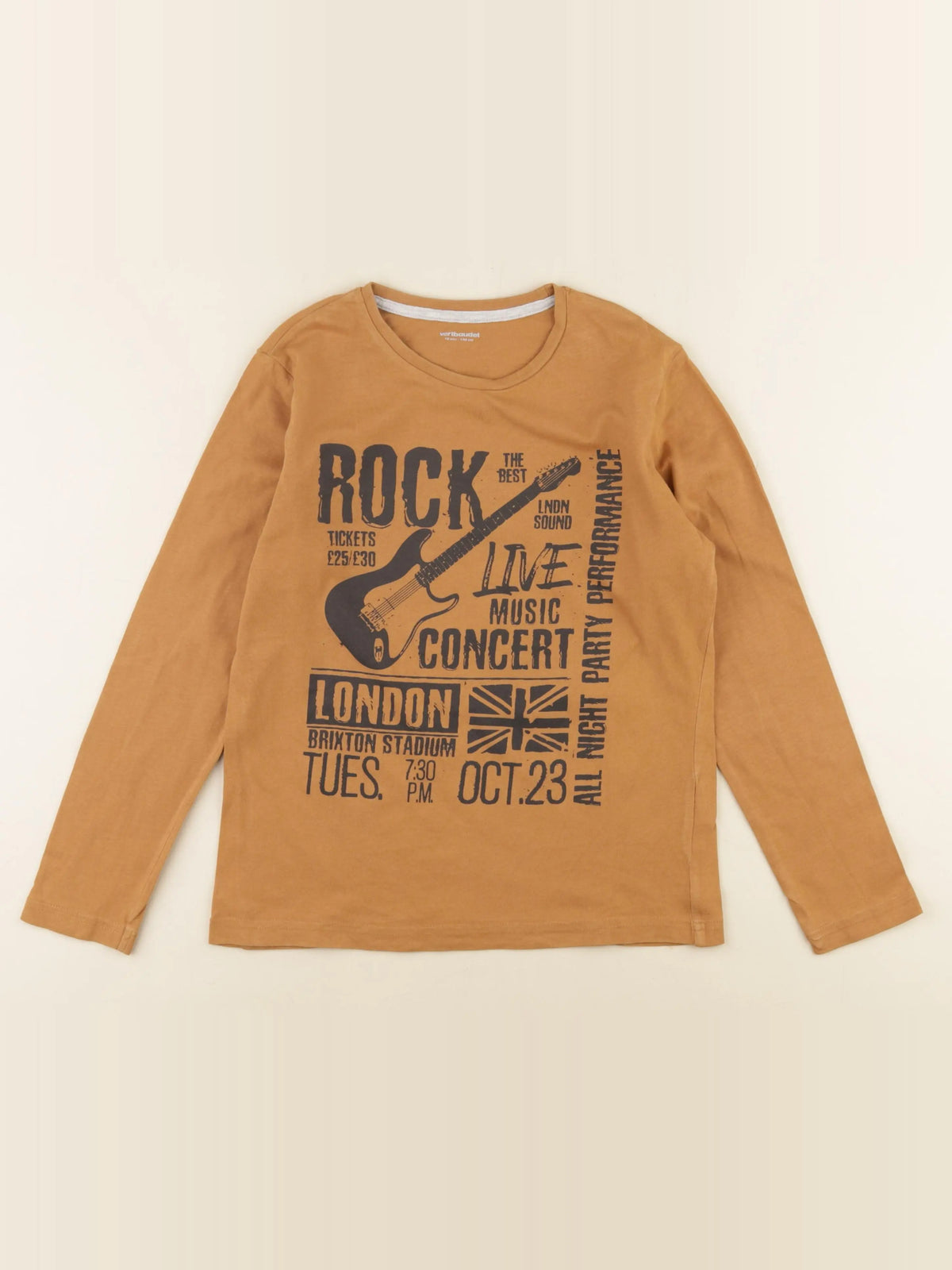 Vertbaudet - tee-shirt marron - 10 ans