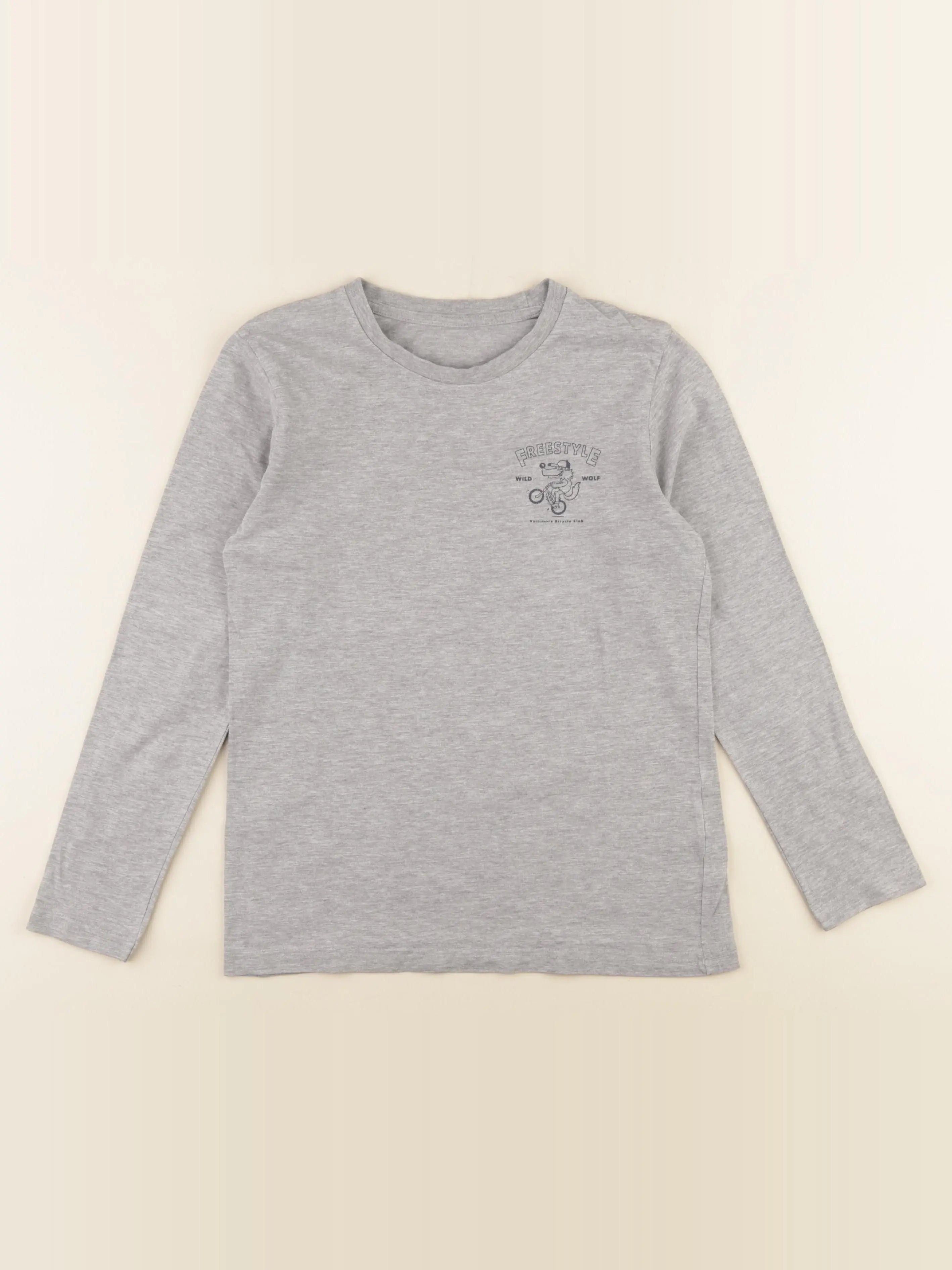 Vertbaudet - tee-shirt gris - 10 ans