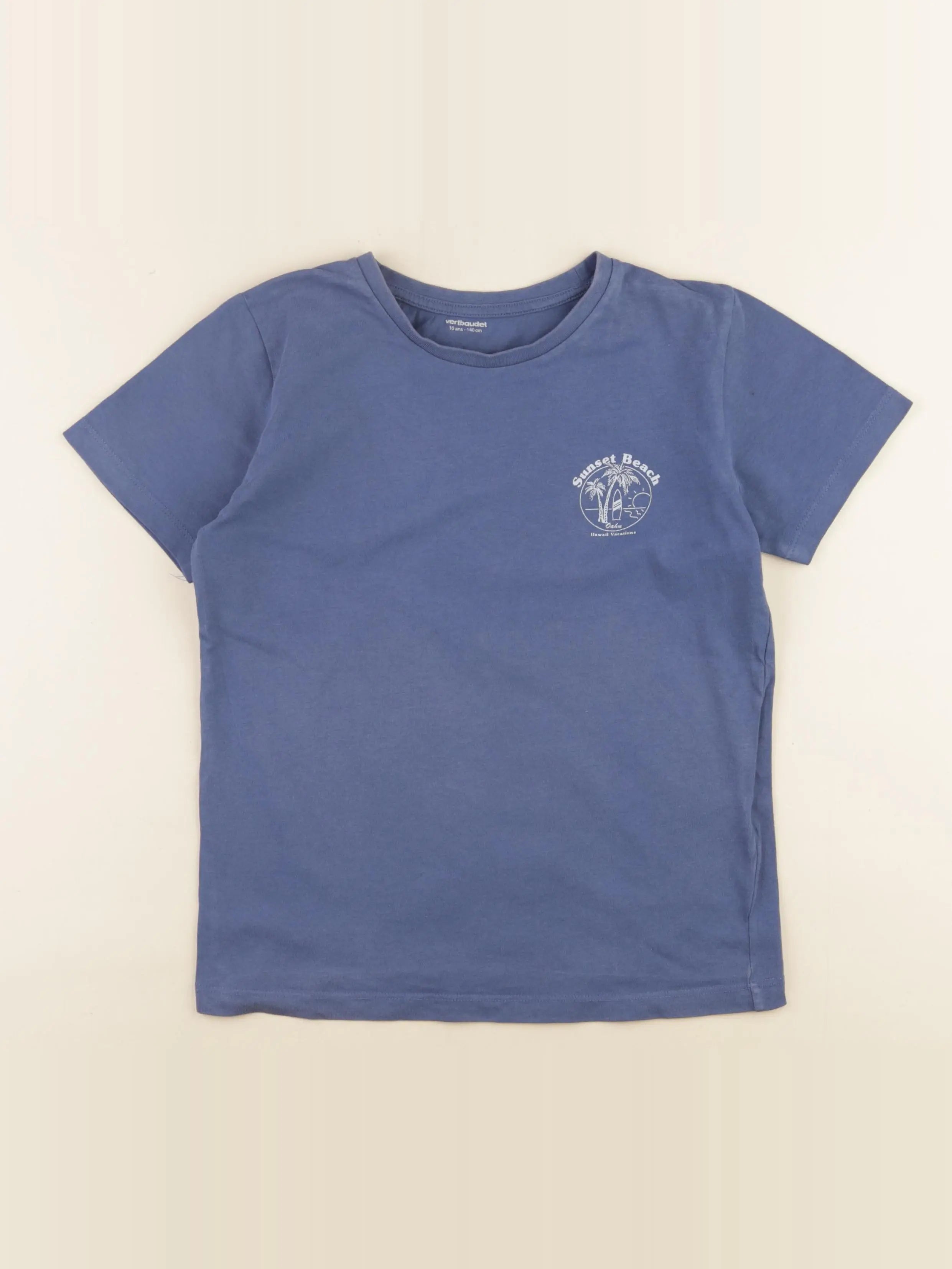 Vertbaudet - tee-shirt bleu - 10 ans