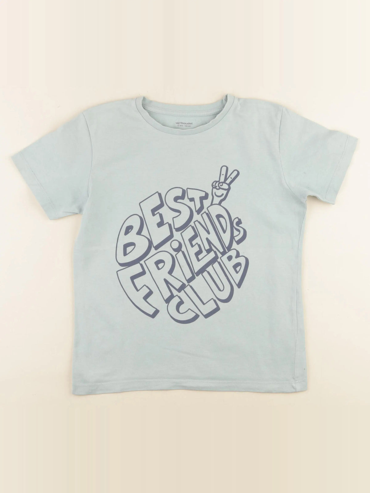 Vertbaudet - tee-shirt bleu - 10 ans