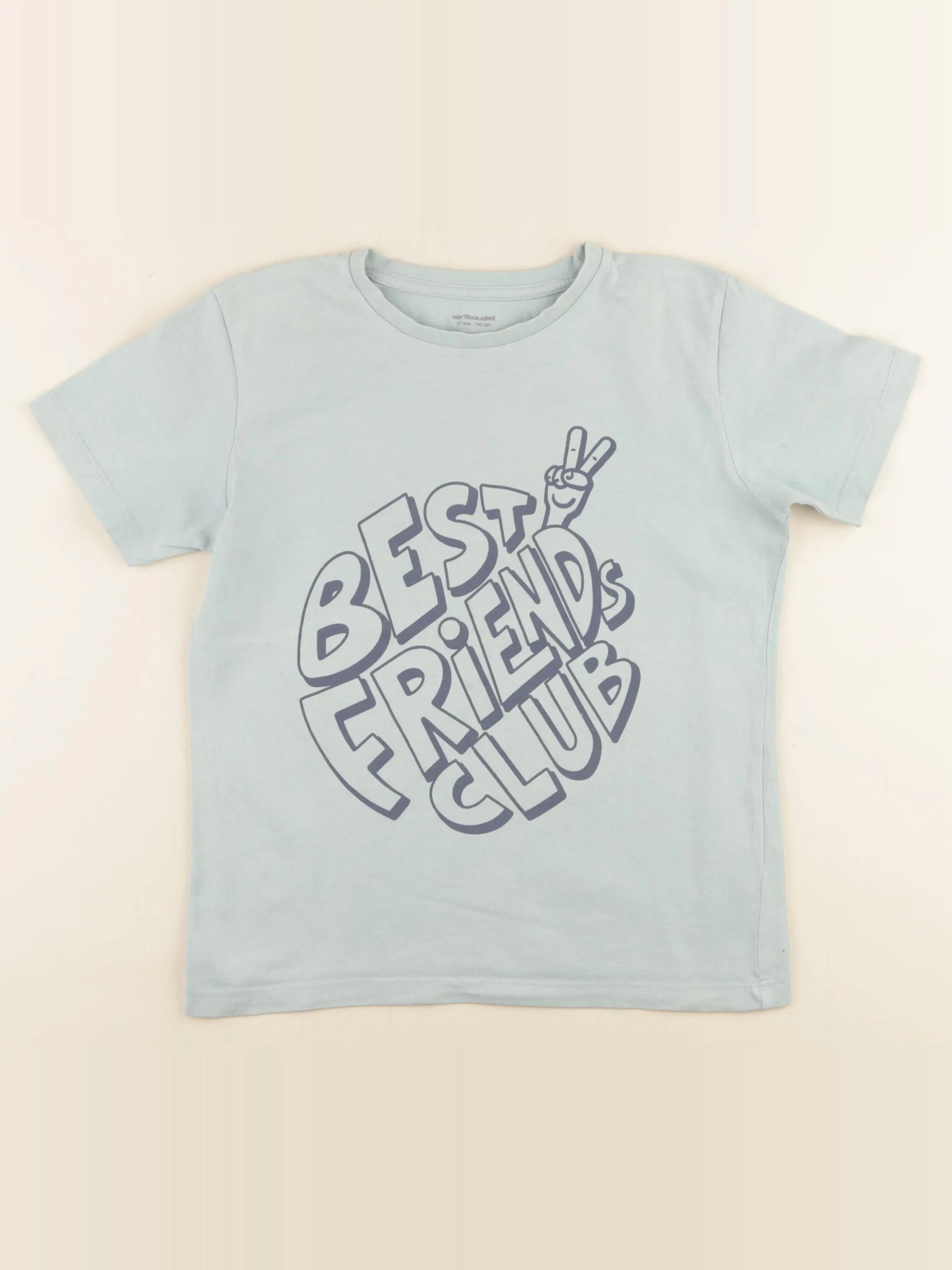 Vertbaudet - tee-shirt bleu - 10 ans