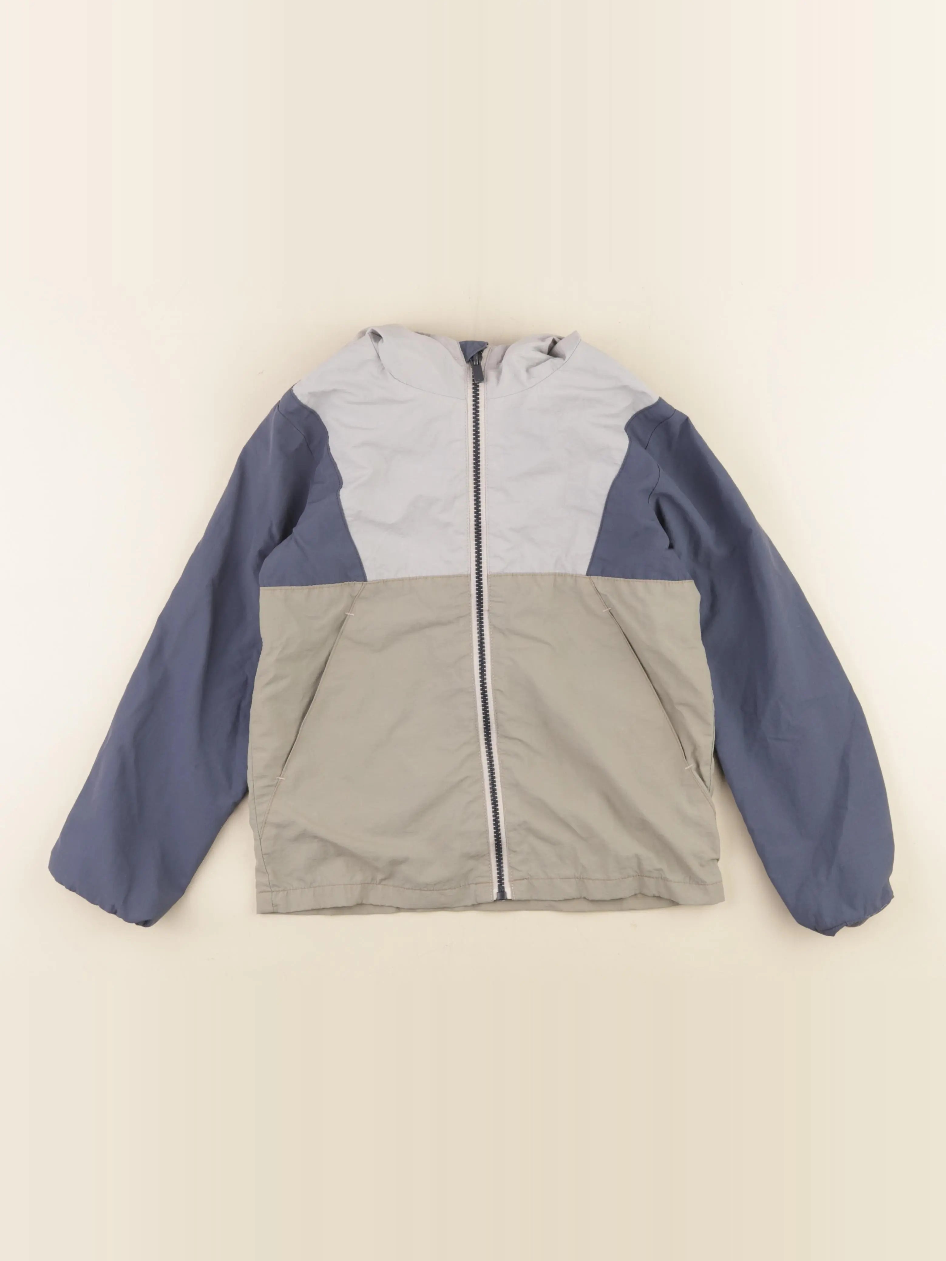 Vertbaudet - coupe-vent bleu, gris - 8 ans