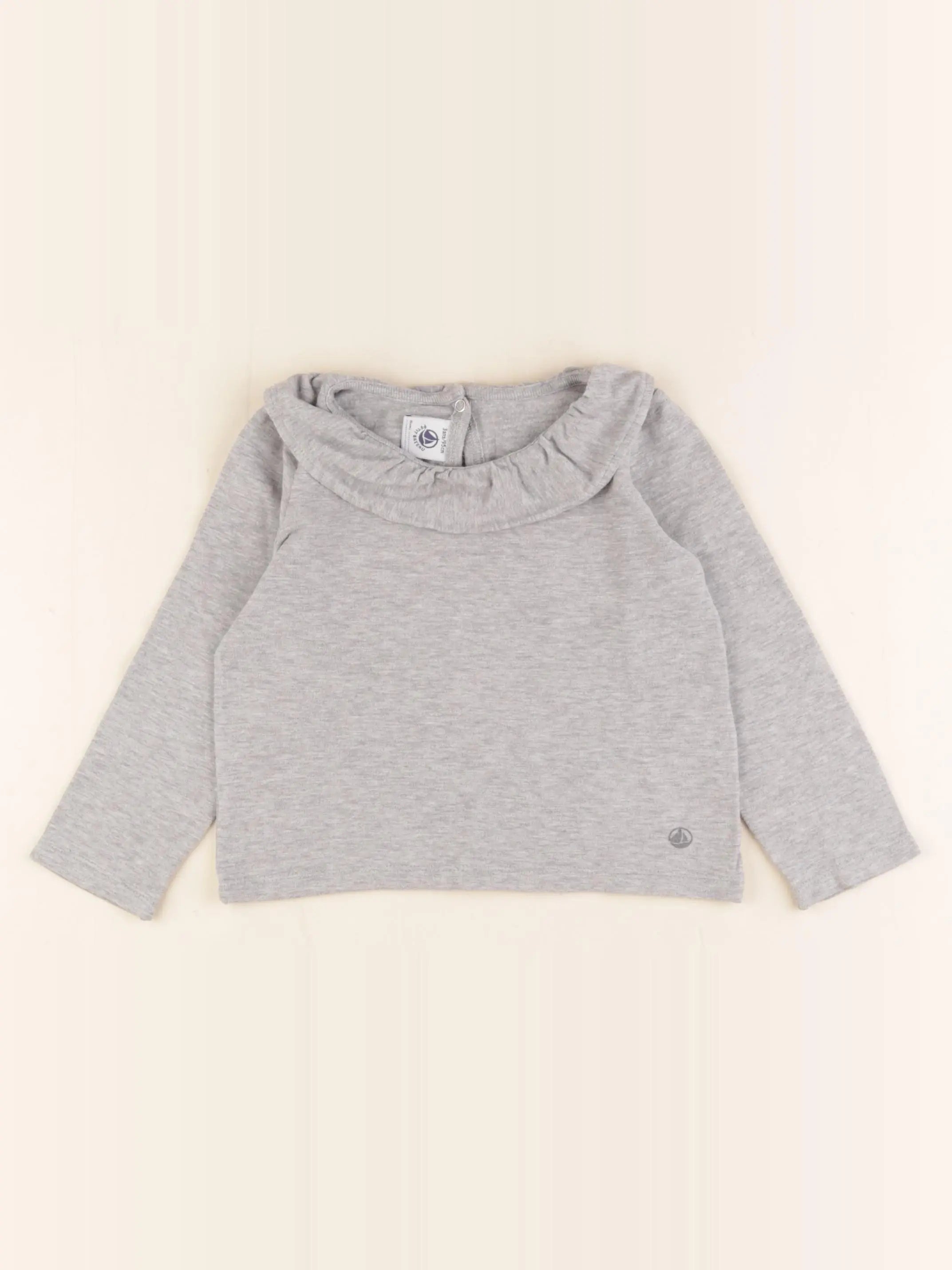Petit Bateau - tee-shirt gris - 3 ans