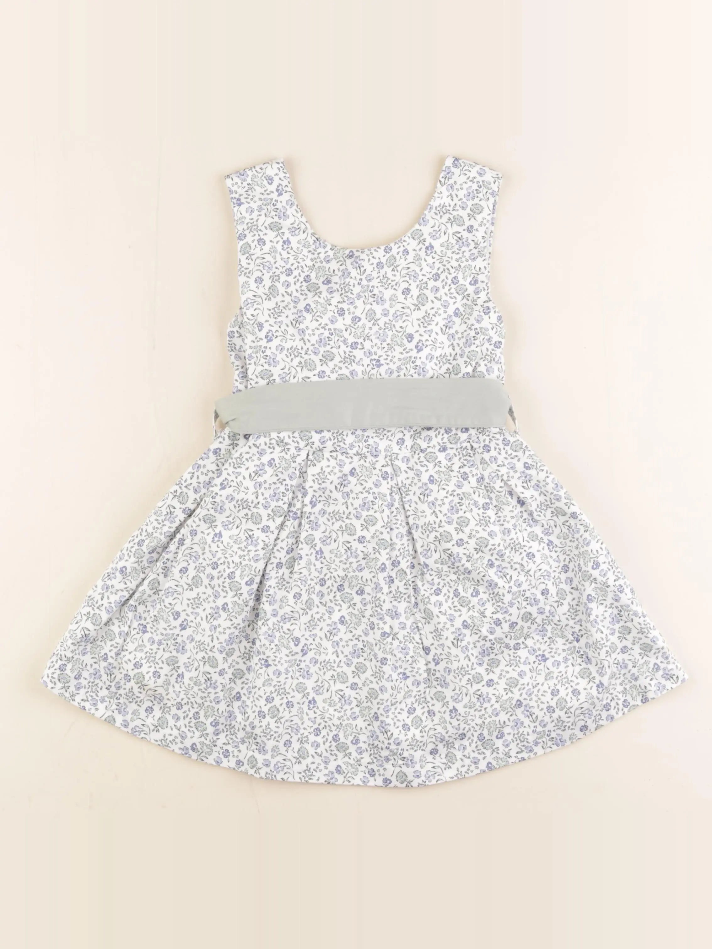 Vertbaudet - robe bleu, blanc - 3 ans