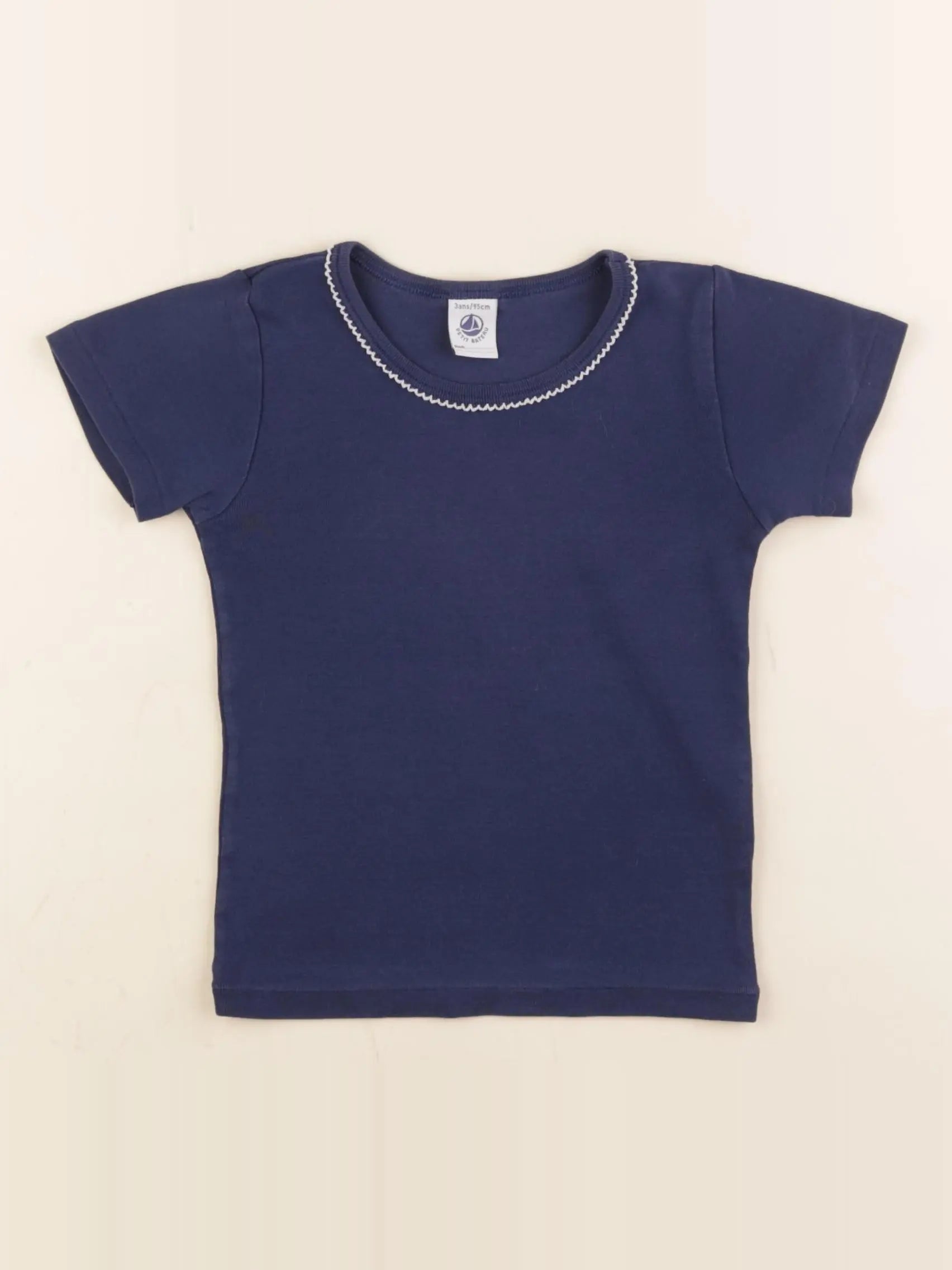 Petit Bateau - maillot de corps bleu - 3 ans