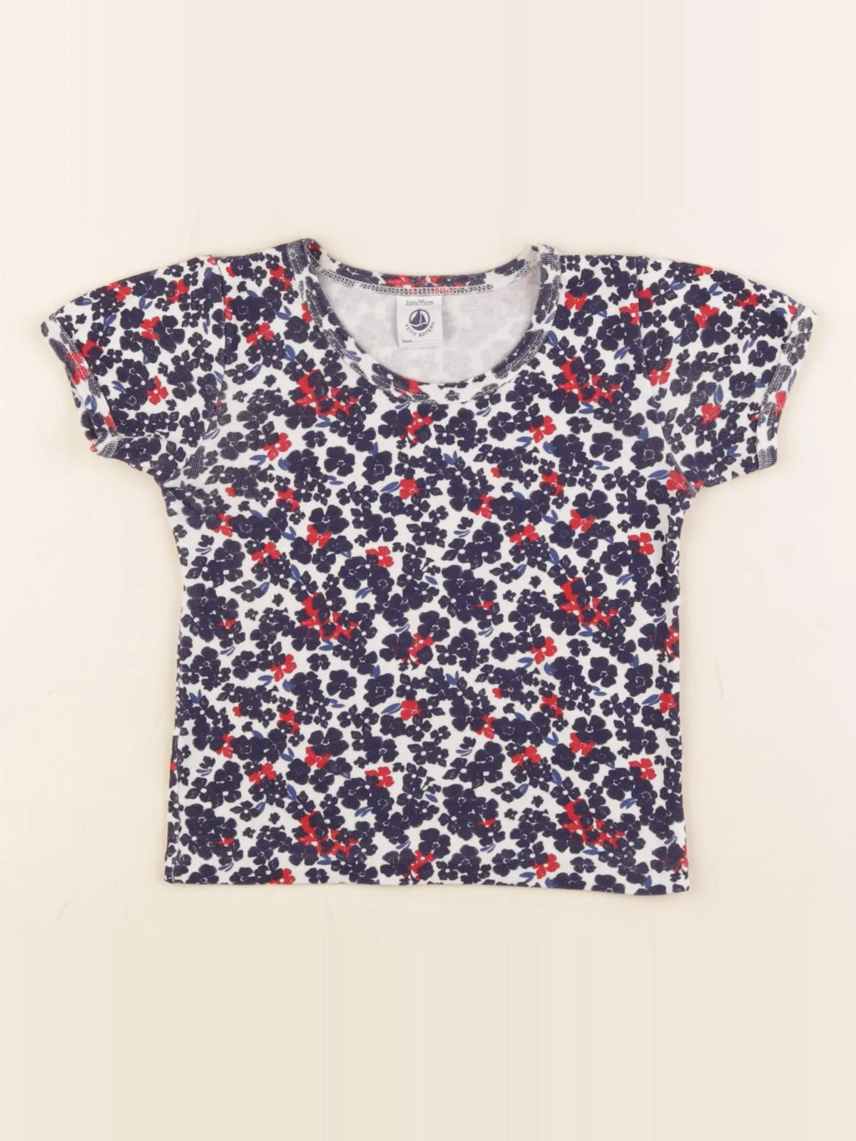 Petit Bateau - maillot de corps bleu - 3 ans