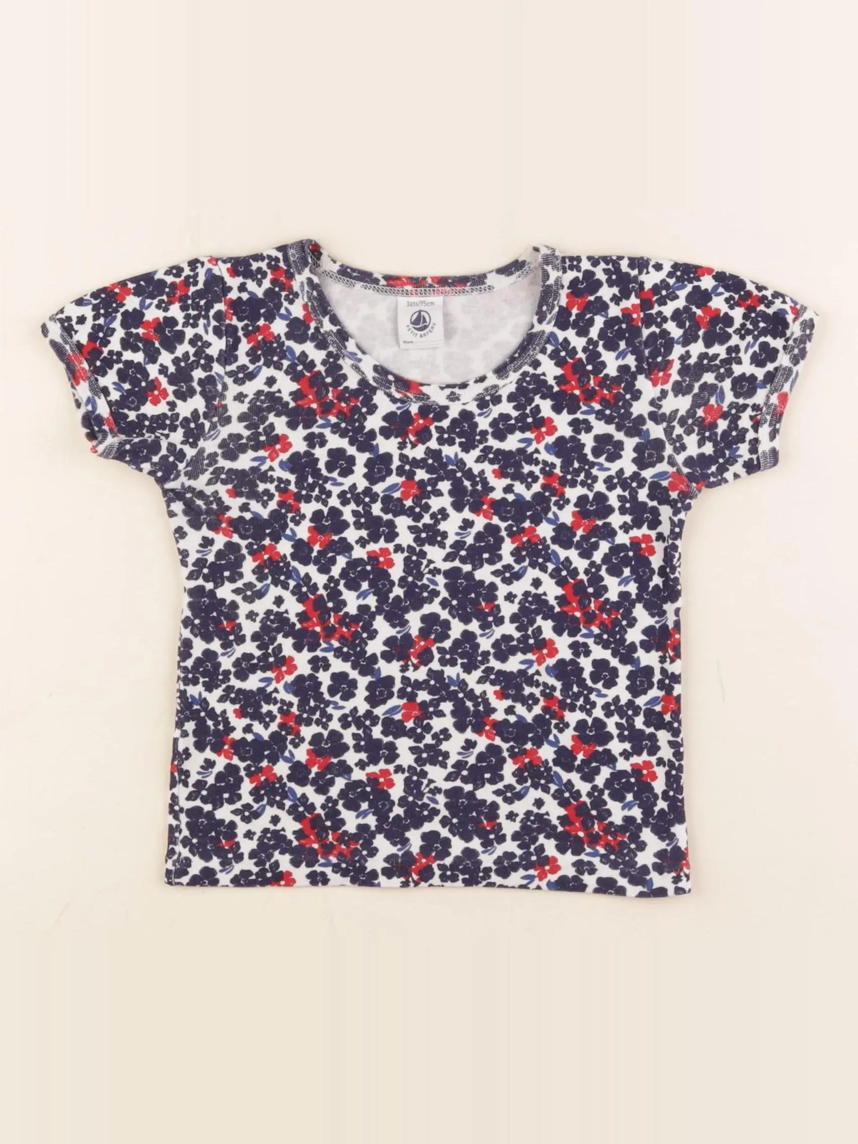 Petit Bateau - maillot de corps bleu - 3 ans