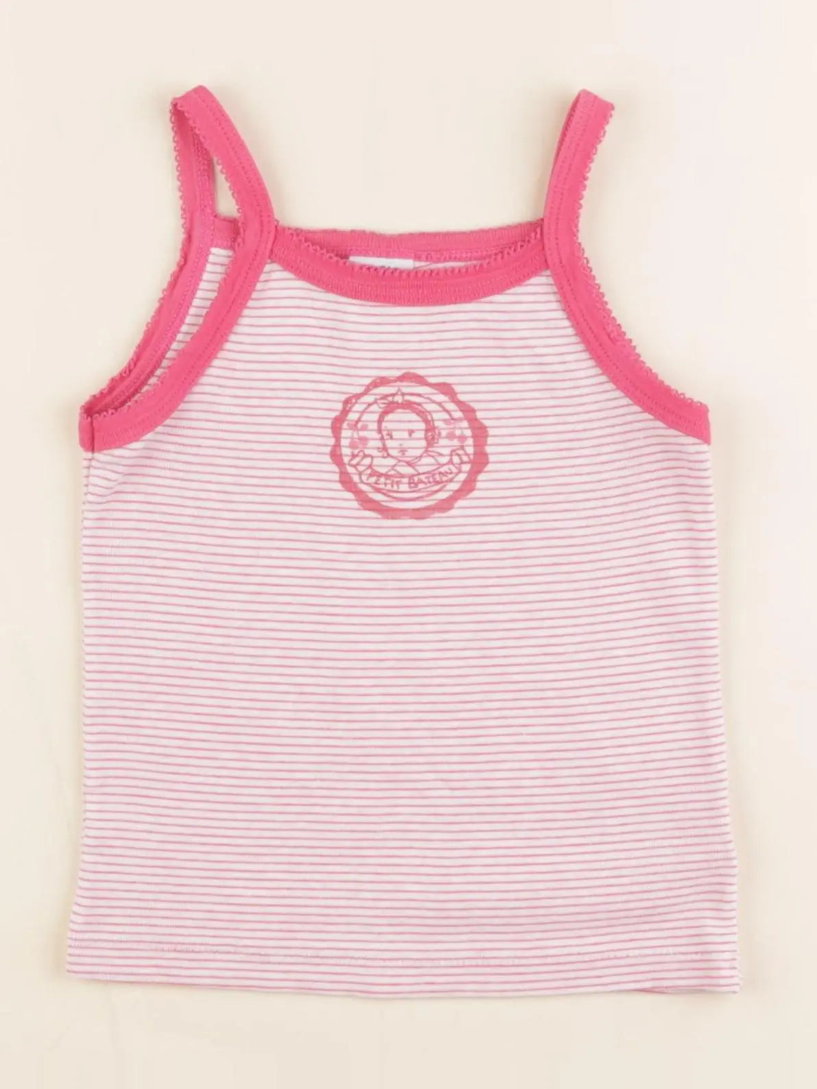 Petit Bateau - maillot de corps rose - 3 ans