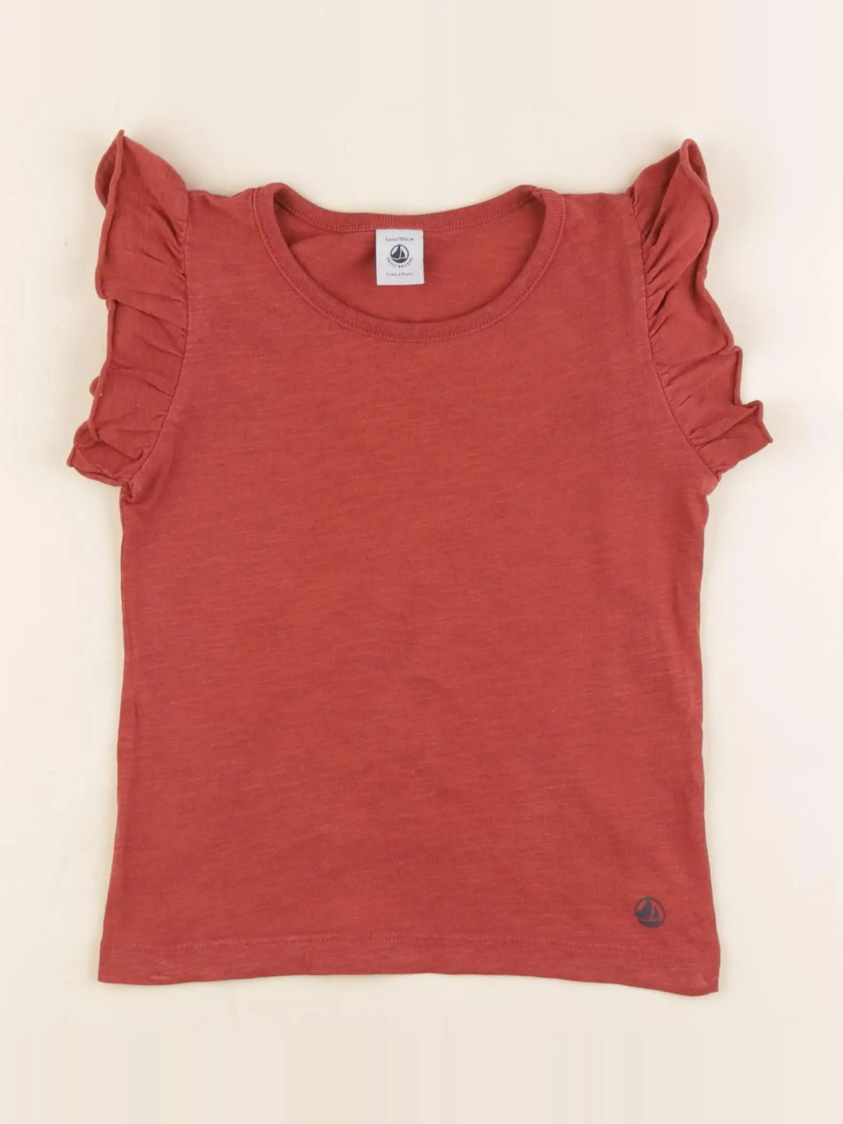 Petit Bateau - tee-shirt rouge - 4 ans
