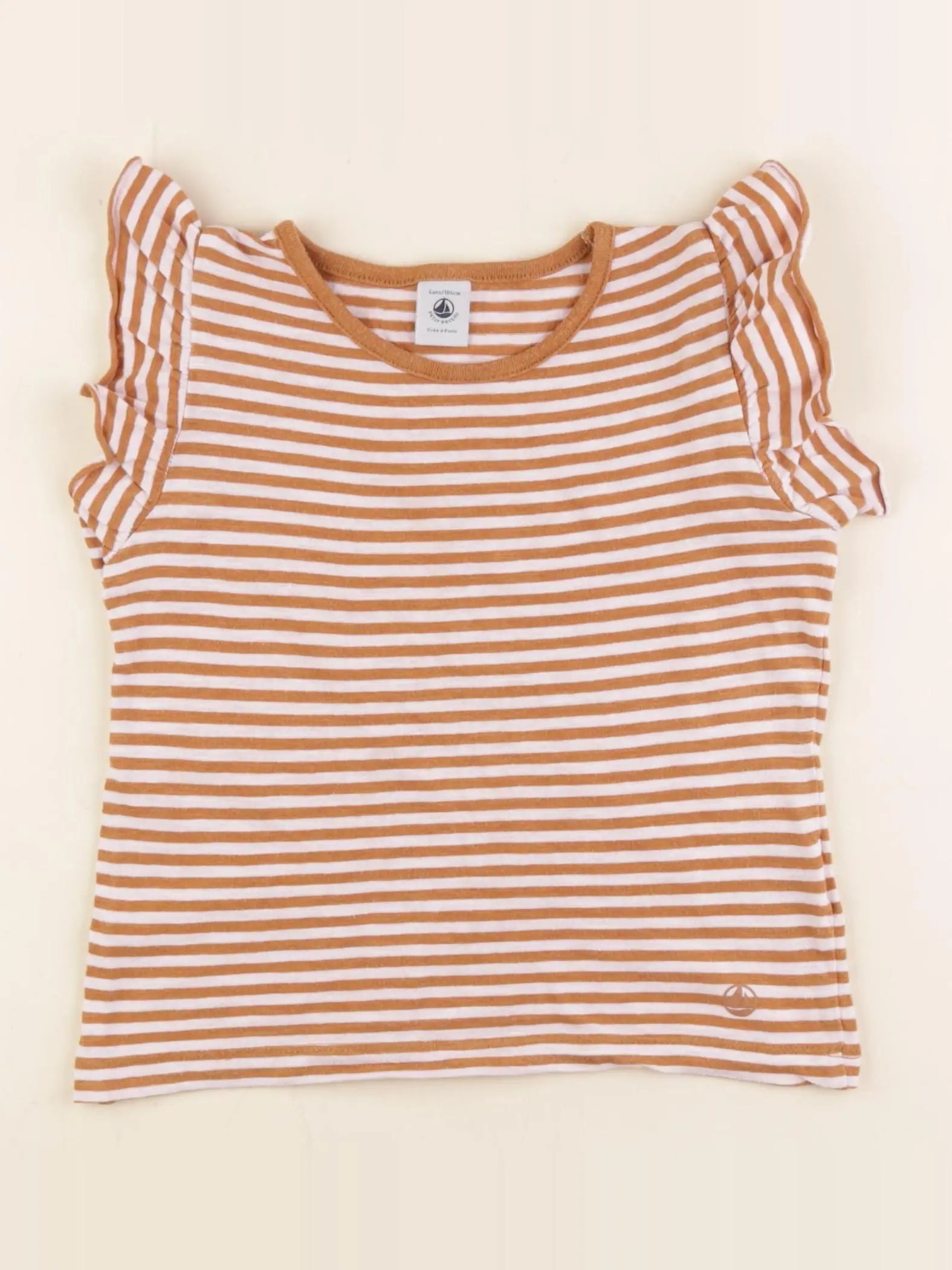 Petit Bateau - tee-shirt marron, rose - 4 ans
