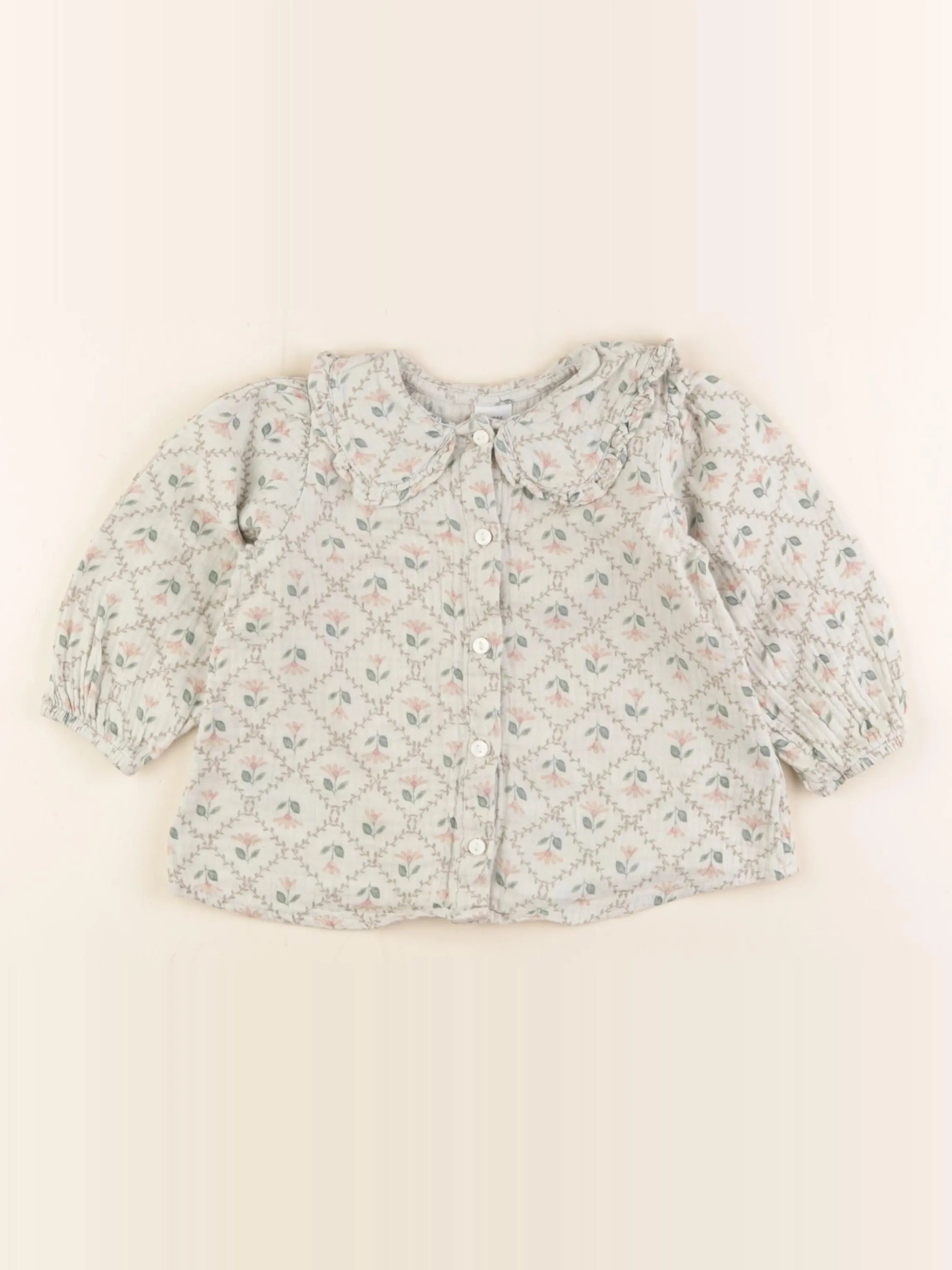 H&M - blouse vert - 12/18 mois