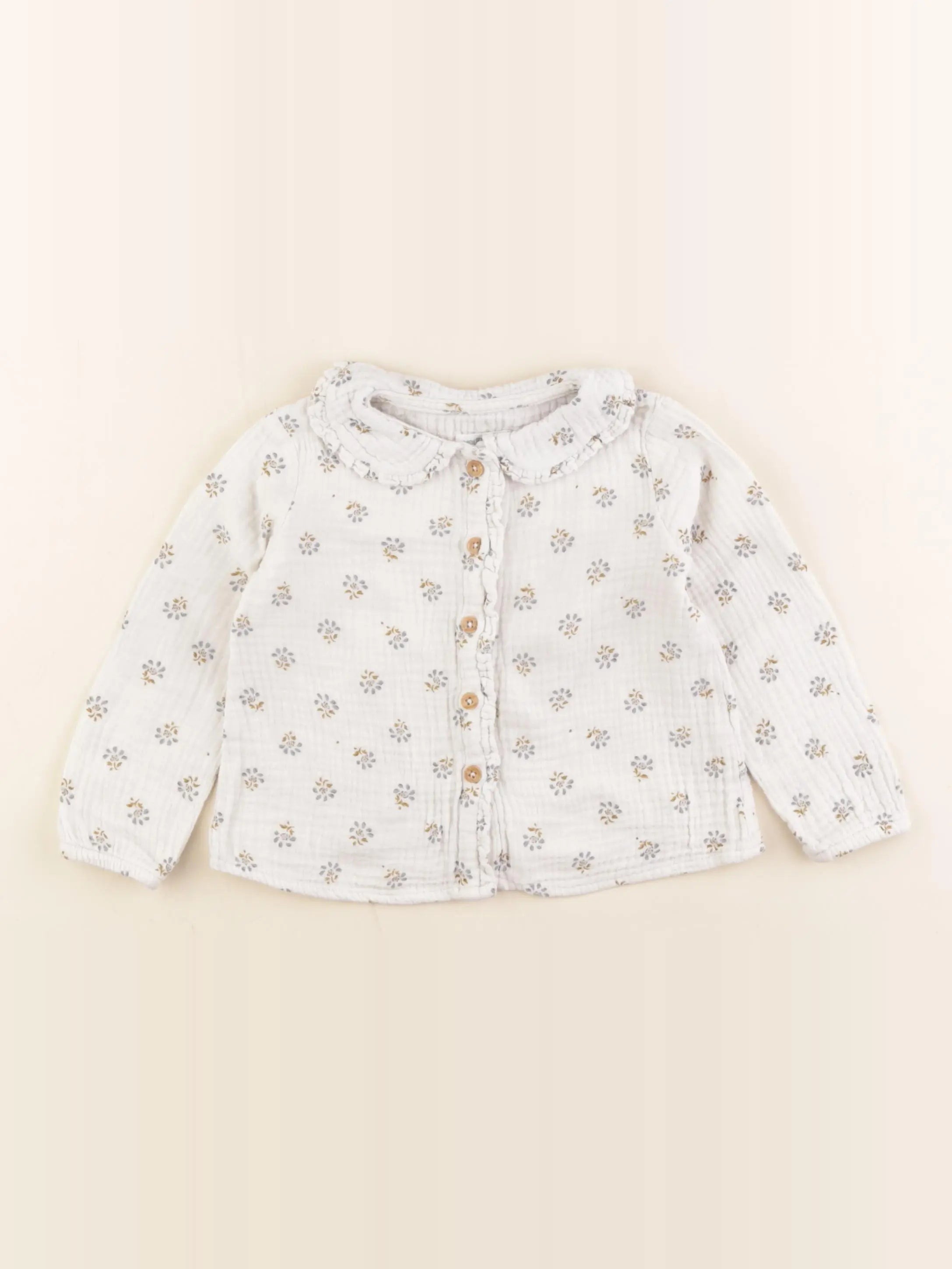 Vertbaudet - blouse beige - 2 ans
