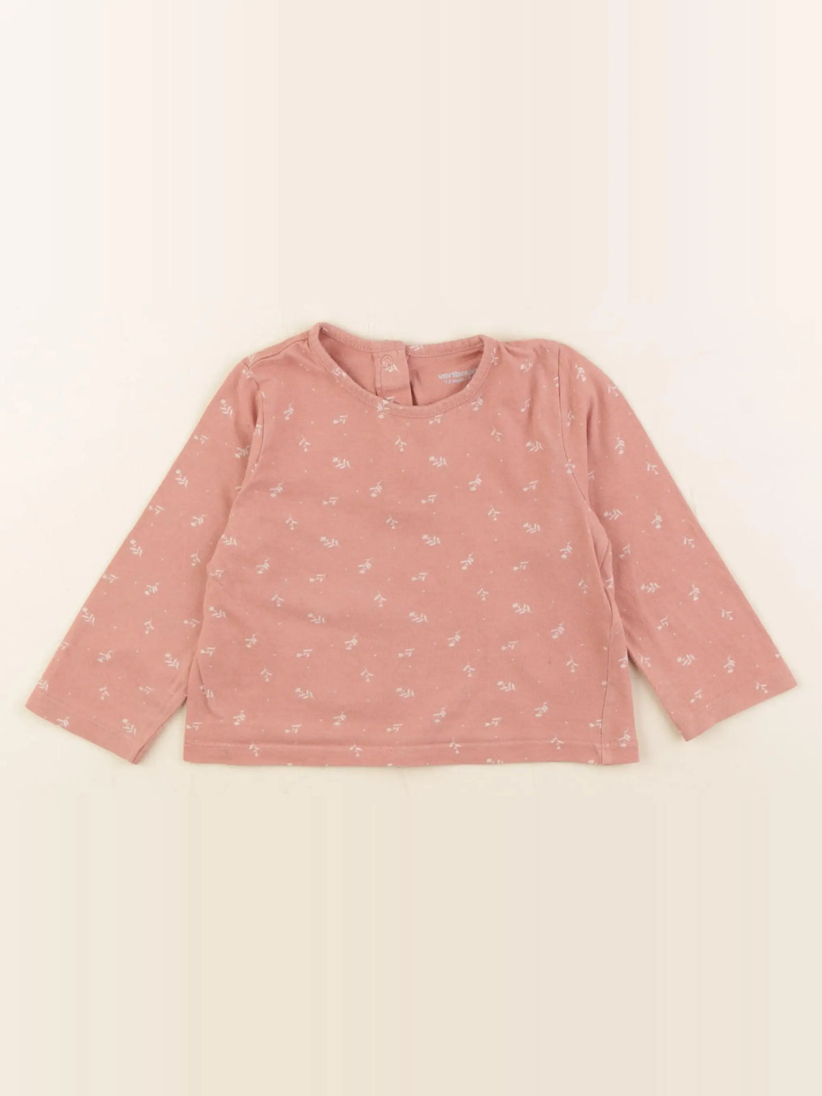 Vertbaudet - tee-shirt rose - 12 mois