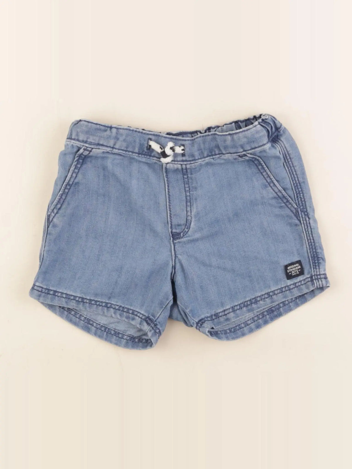 H&M - short bleu - 18/24 mois