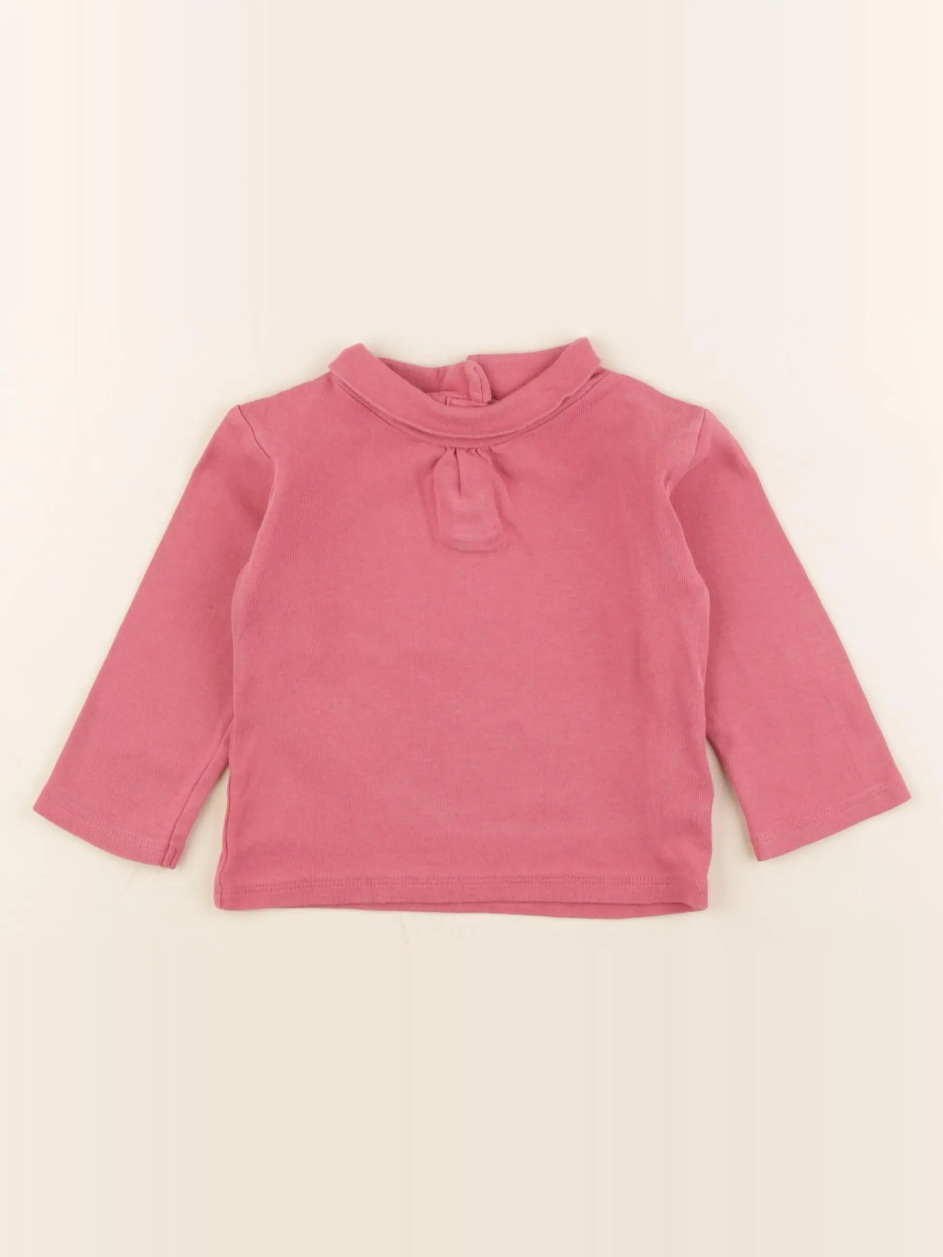 Vertbaudet - sous-pull rose - 12 mois