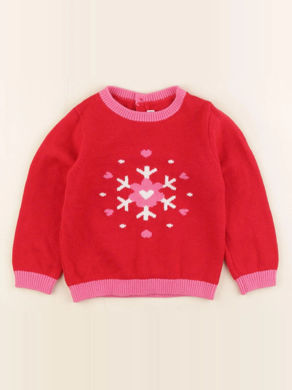 Jacadi - pull rouge - 24 mois