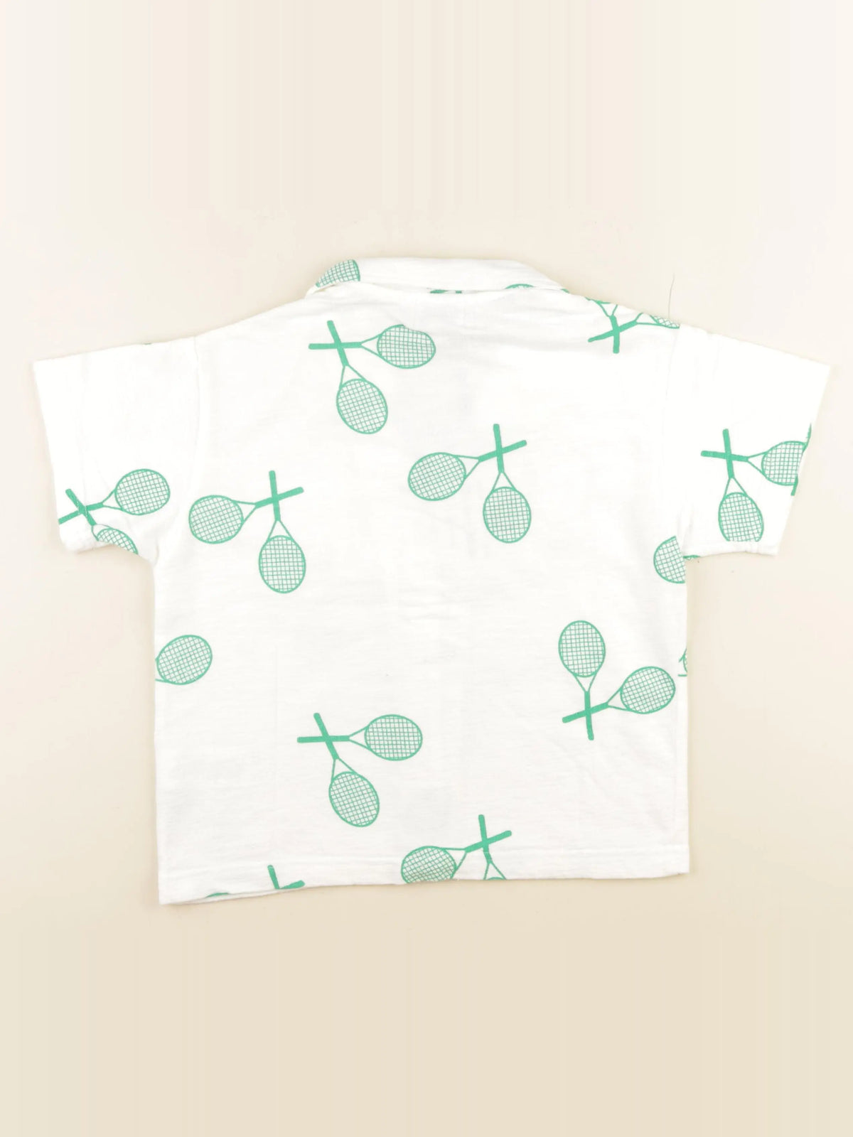 Chemise éponge blanc, vert