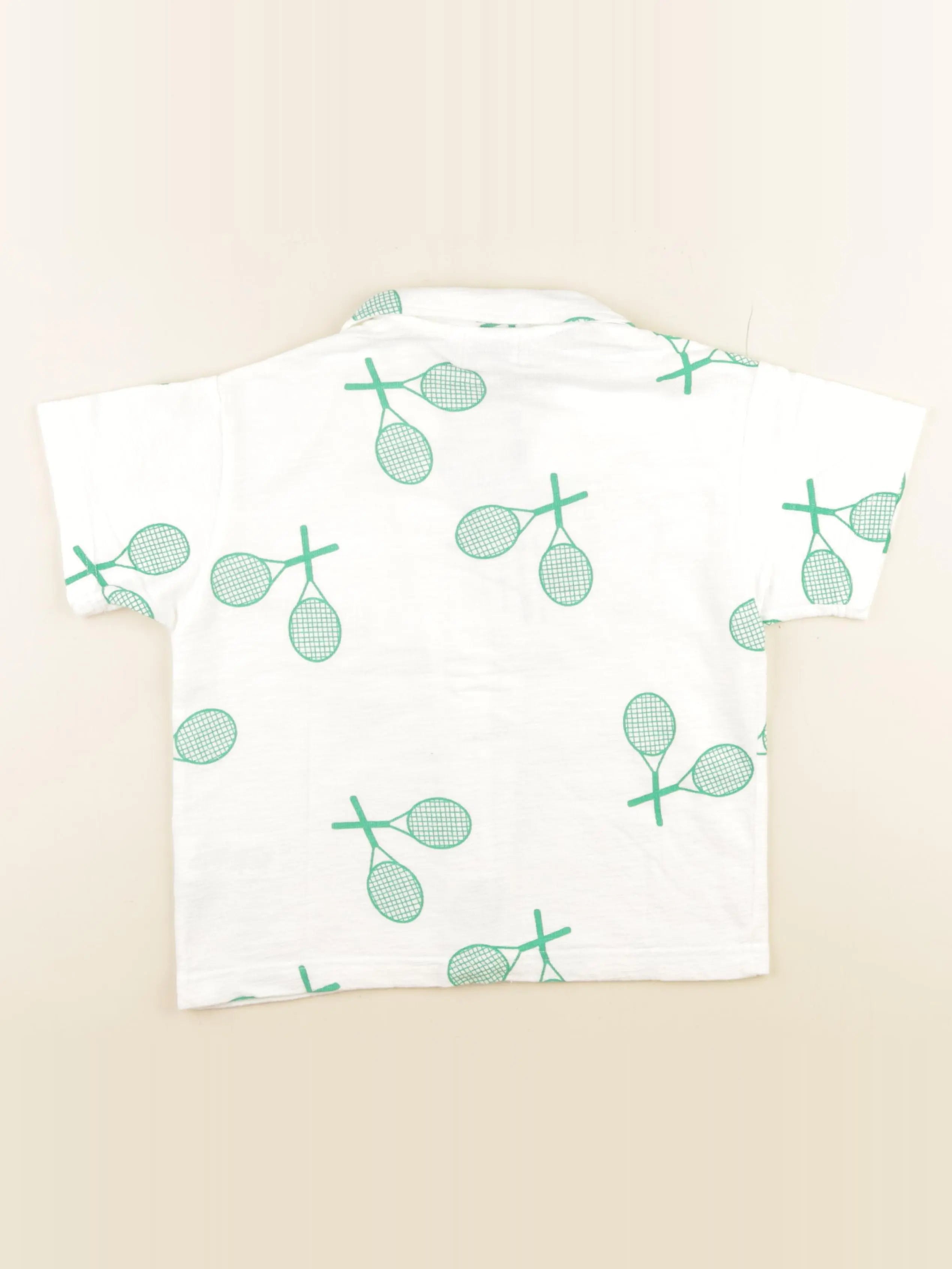 Chemise éponge blanc, vert