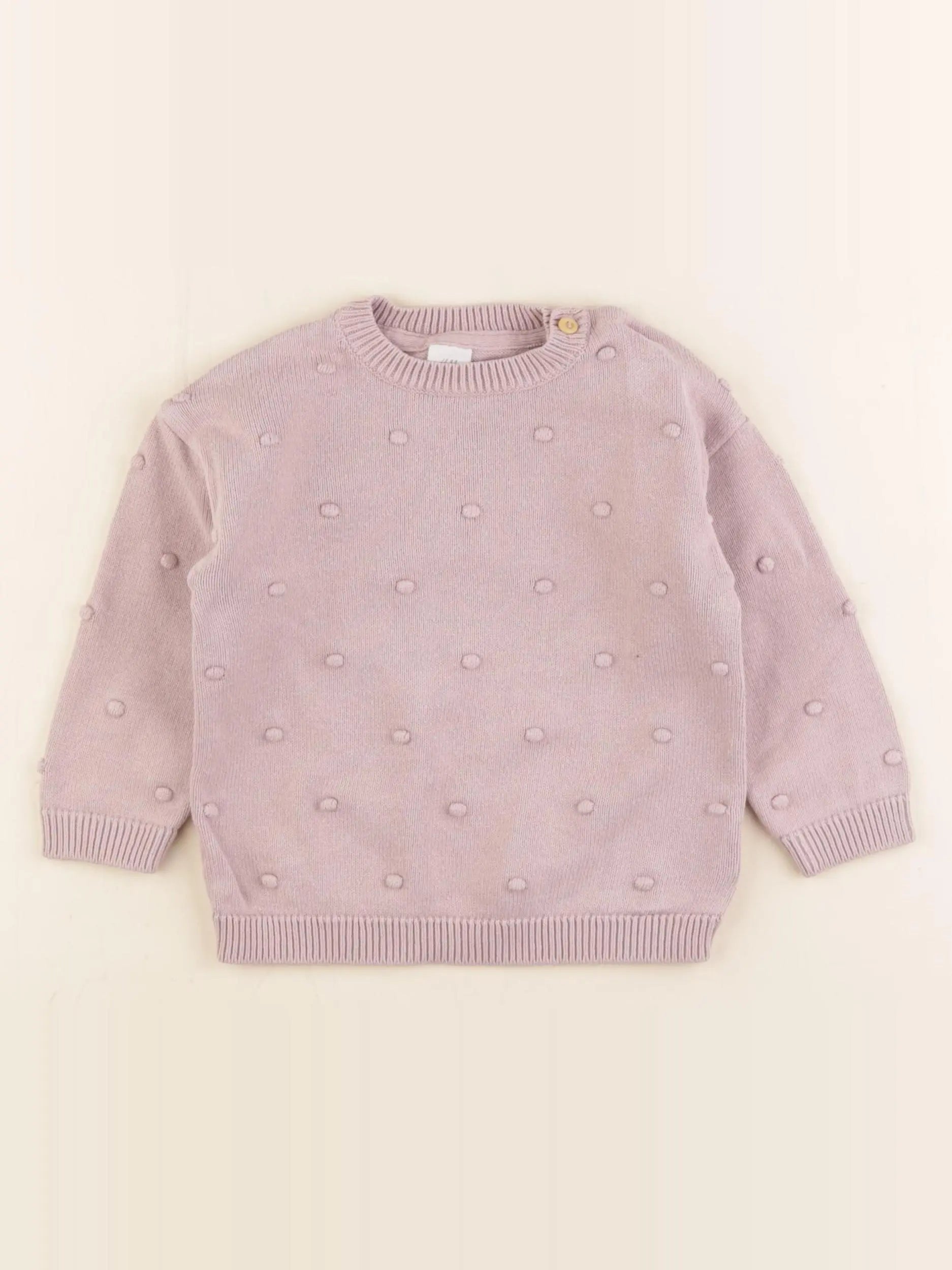 H&M - pull rose - 9/12 mois