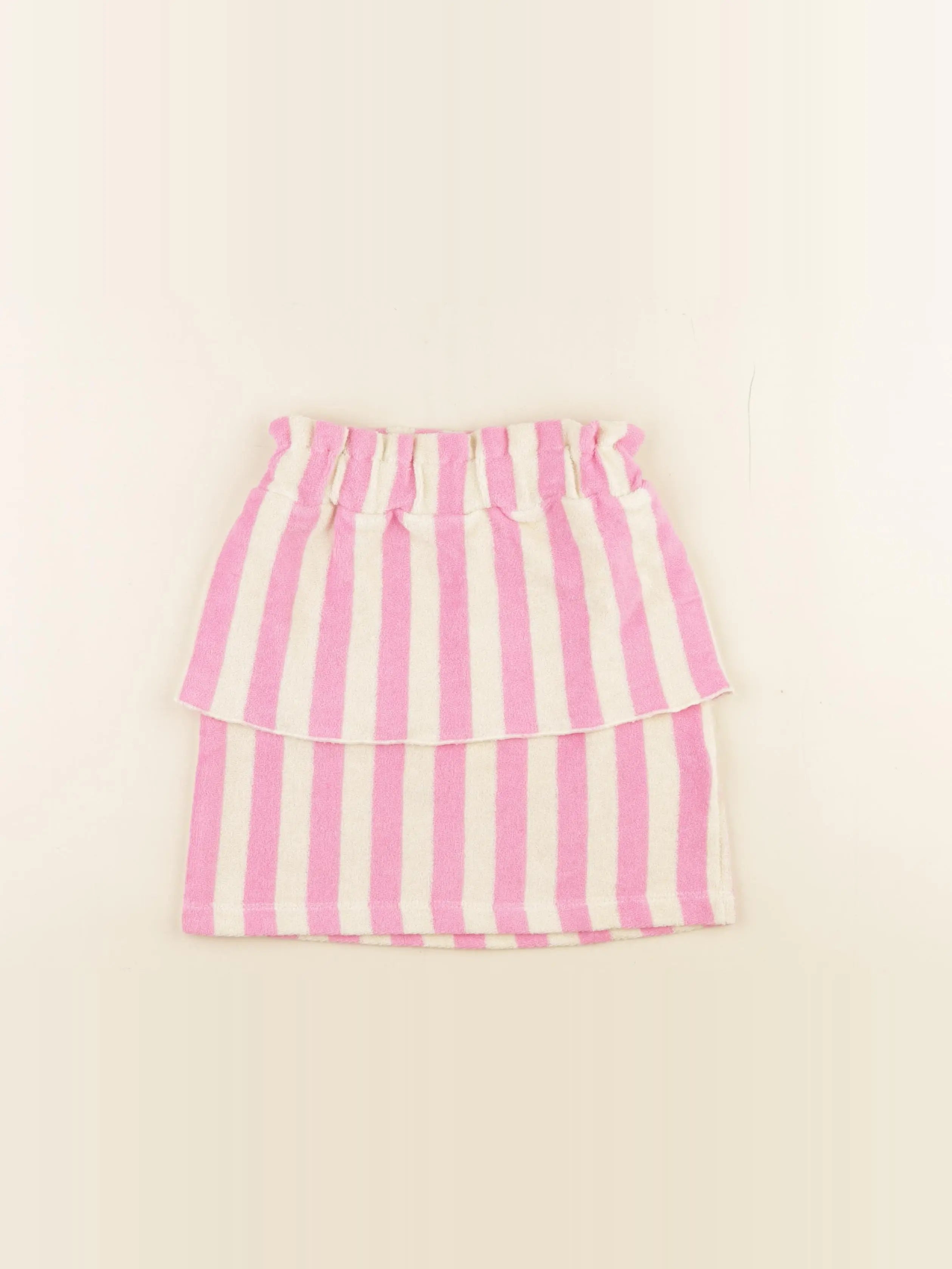 Jupe éponge blanc, rose