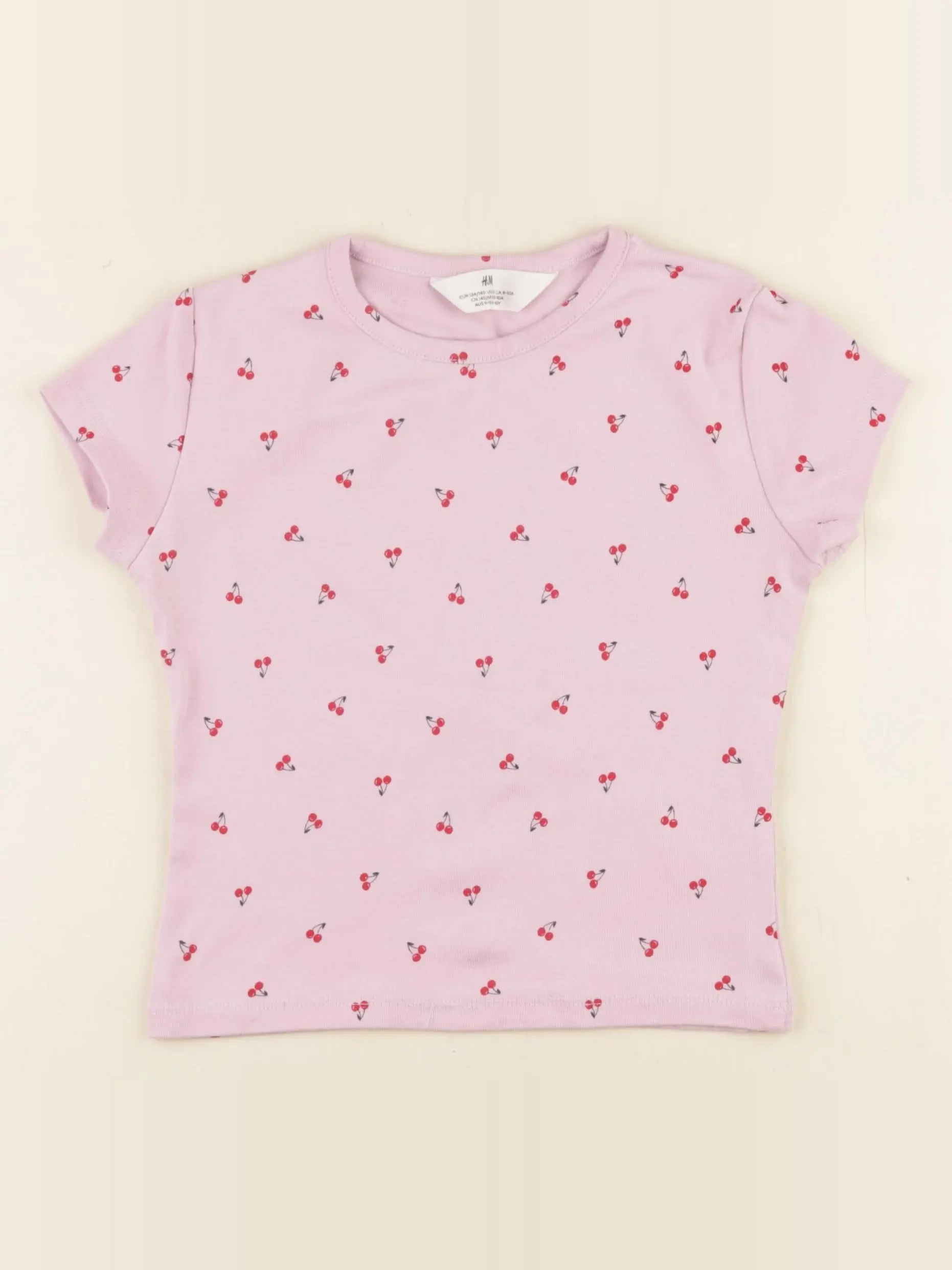 H&M - tee-shirt rose - 8/10 ans