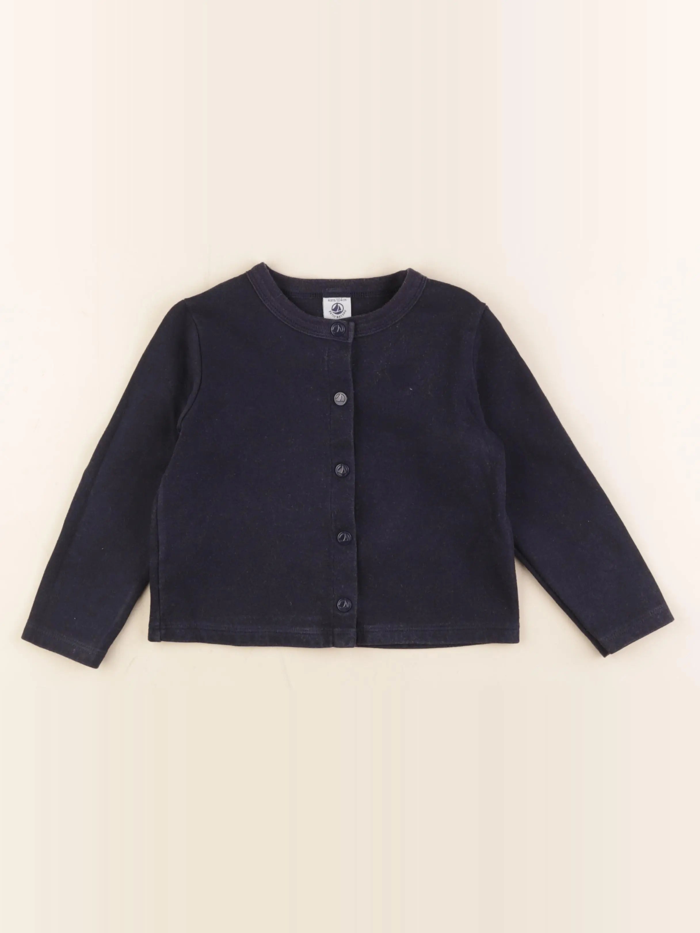 Petit Bateau - sweat bleu - 4 ans