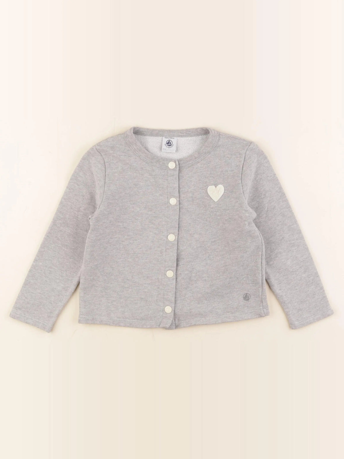 Petit Bateau - sweat gris - 4 ans