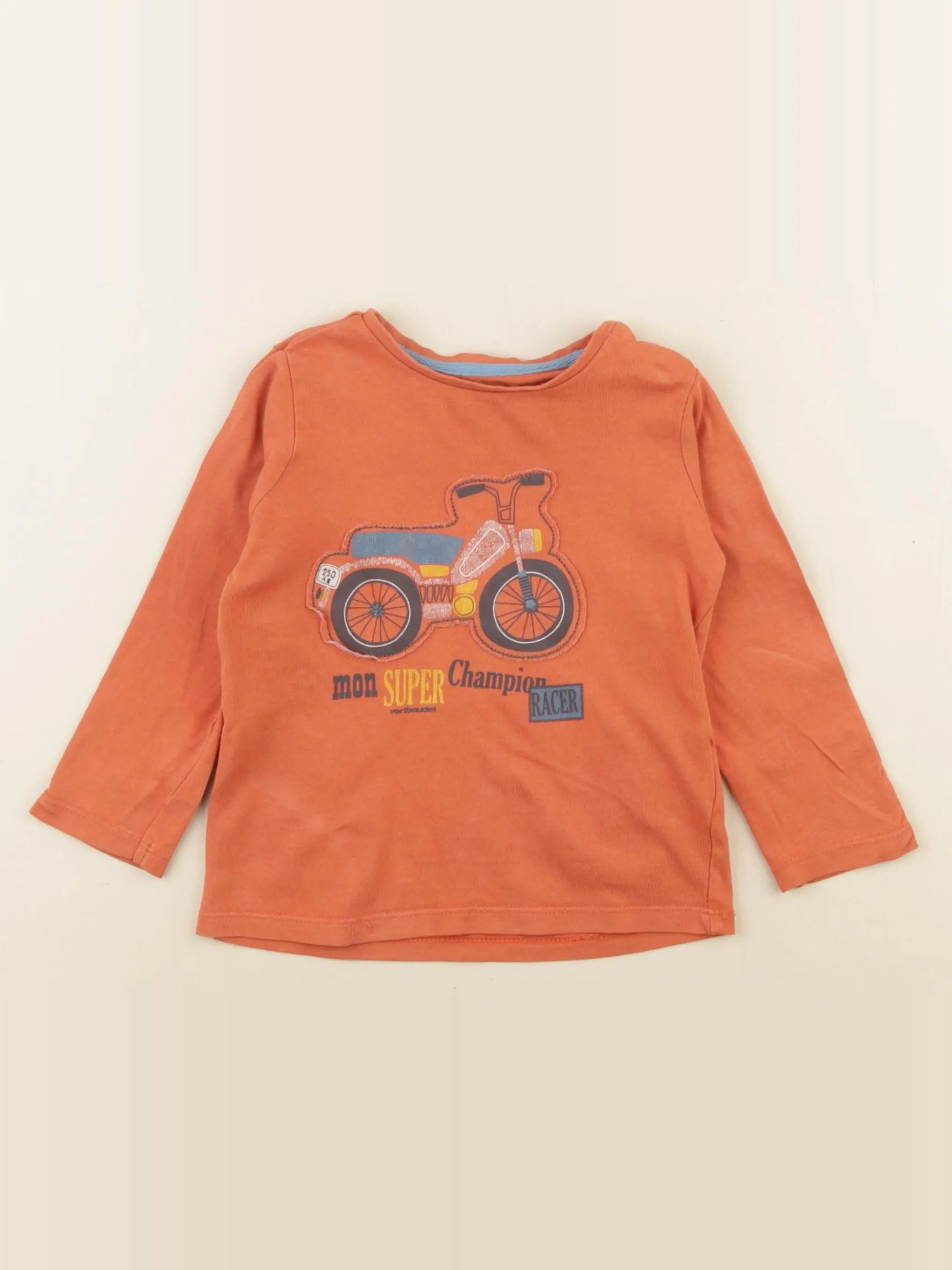 Vertbaudet - tee-shirt orange - 24 mois
