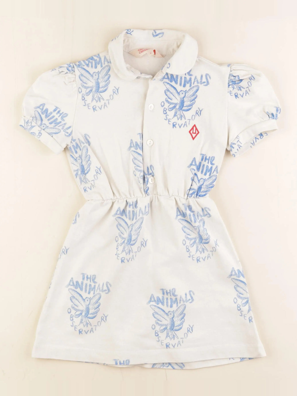 The animals observatory - robe beige, bleu - 3 ans