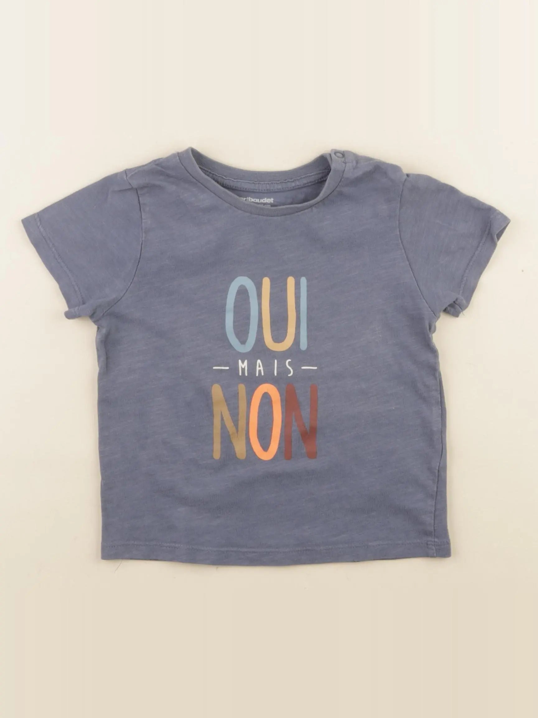 Vertbaudet - tee-shirt bleu - 24 mois