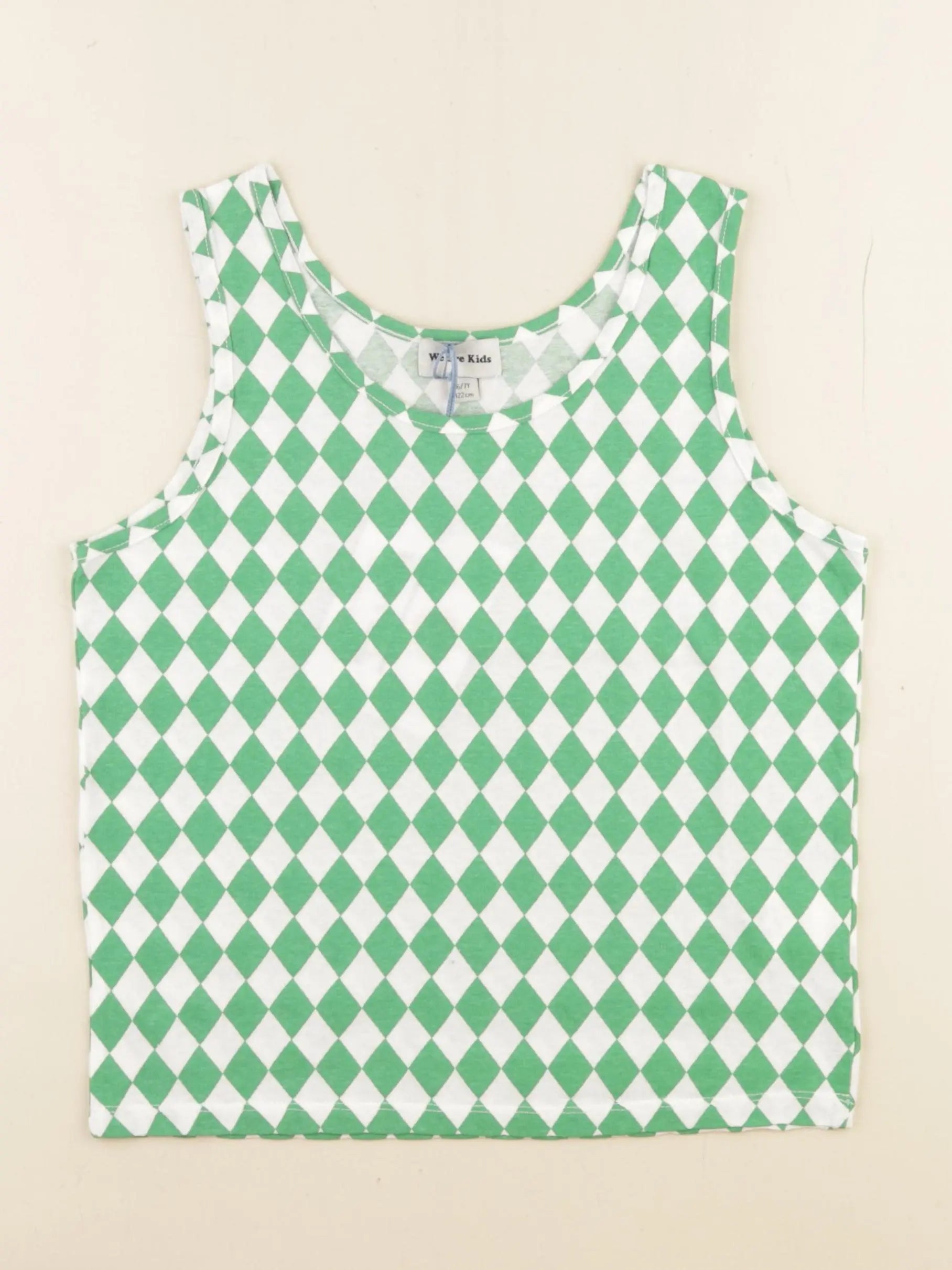 Débardeur blanc, vert