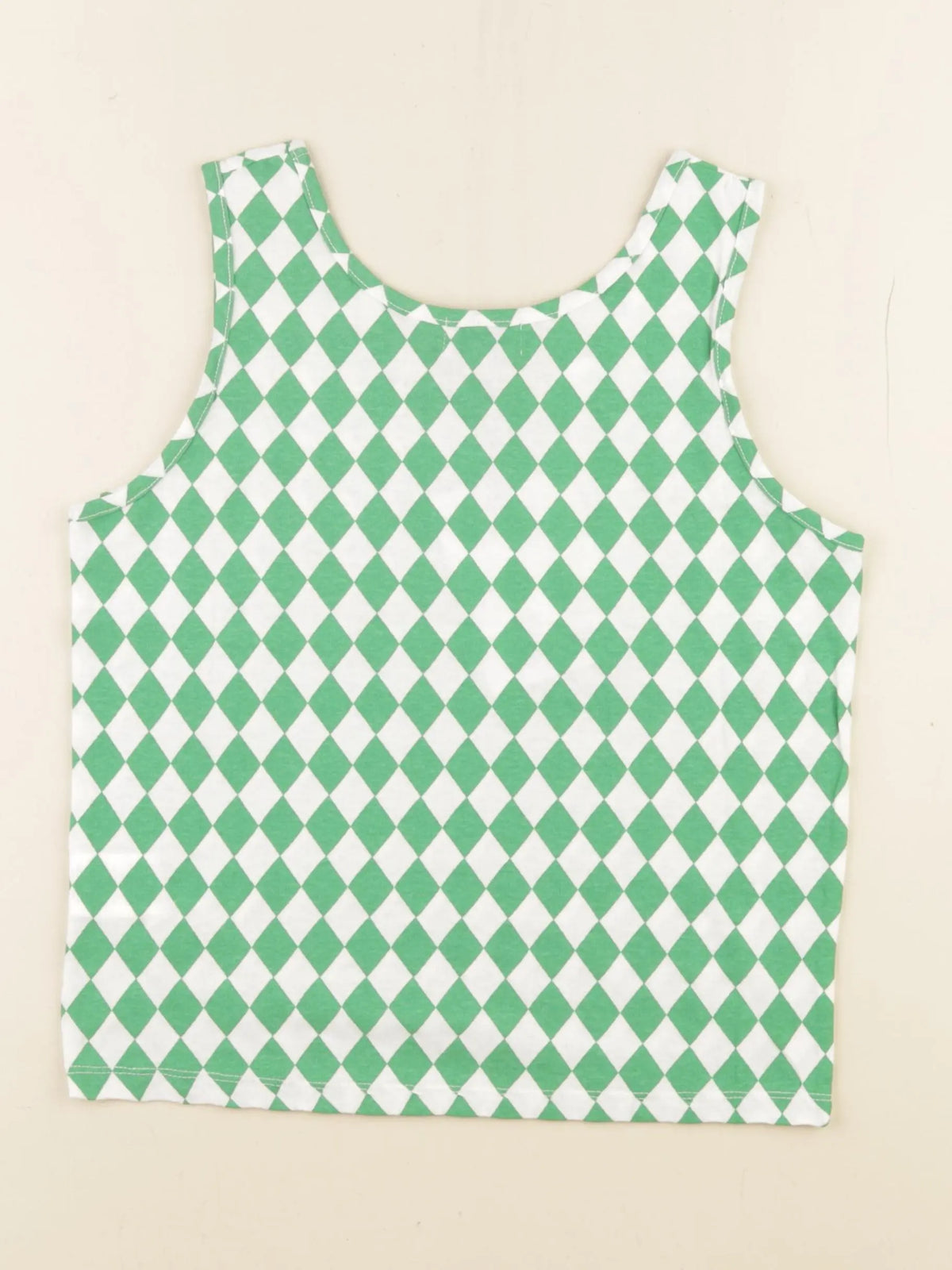 Débardeur blanc, vert