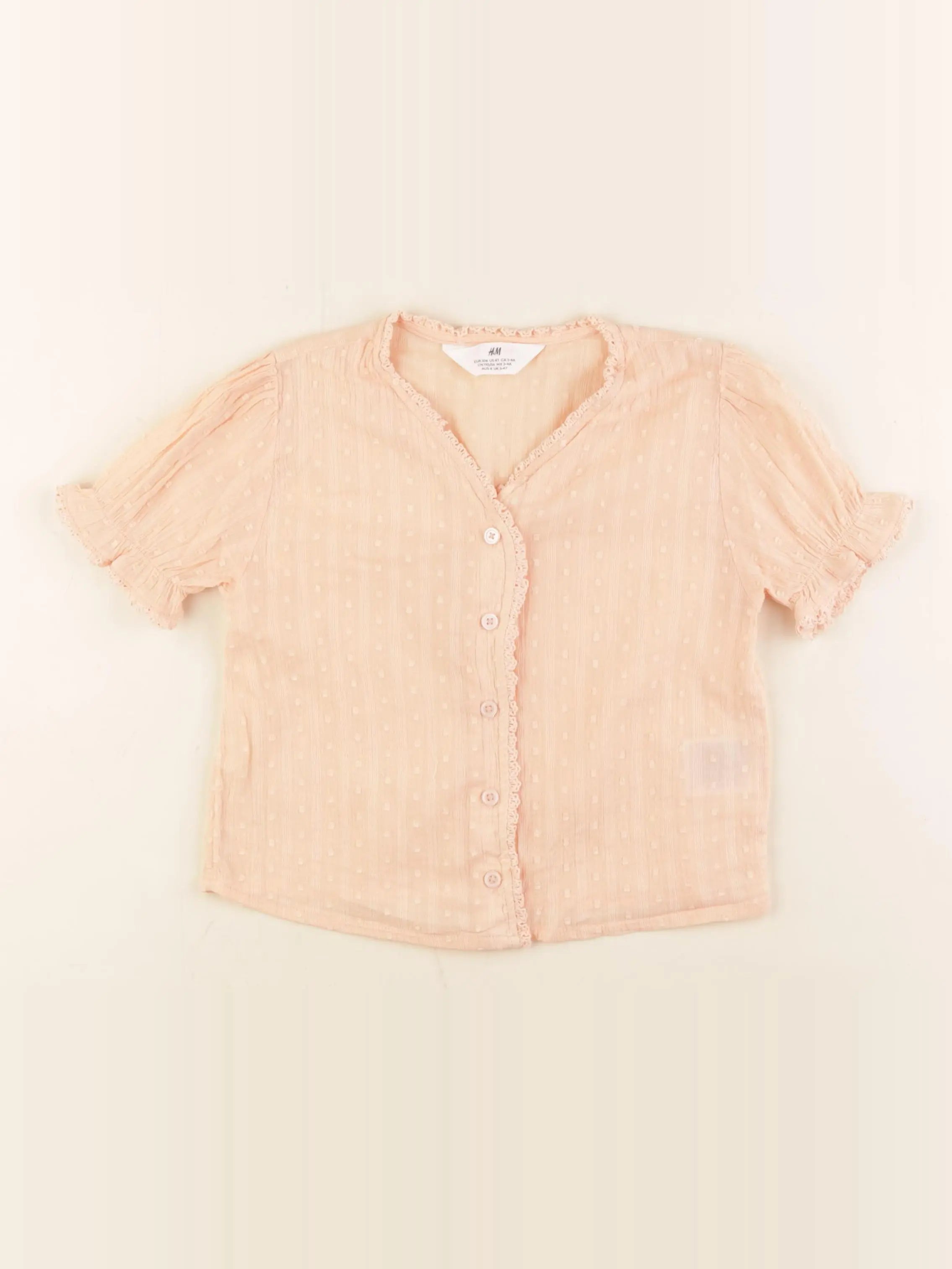 H&M - blouse rose - 3/4 ans