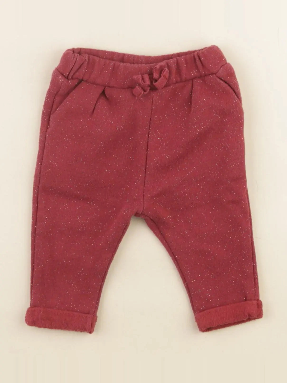 Vertbaudet - pantalon rouge - 3 mois