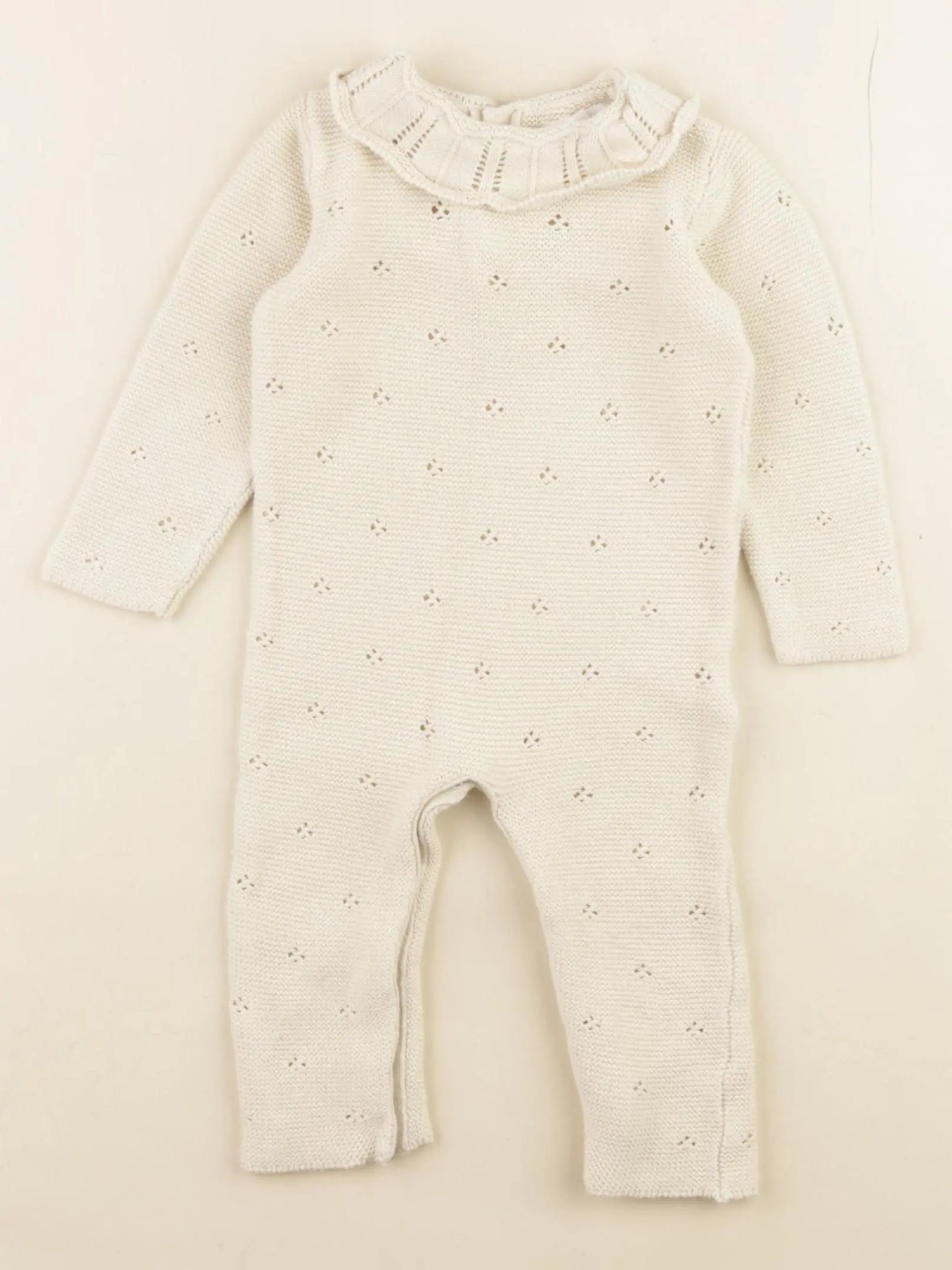 Vertbaudet - combinaison beige - 6 mois