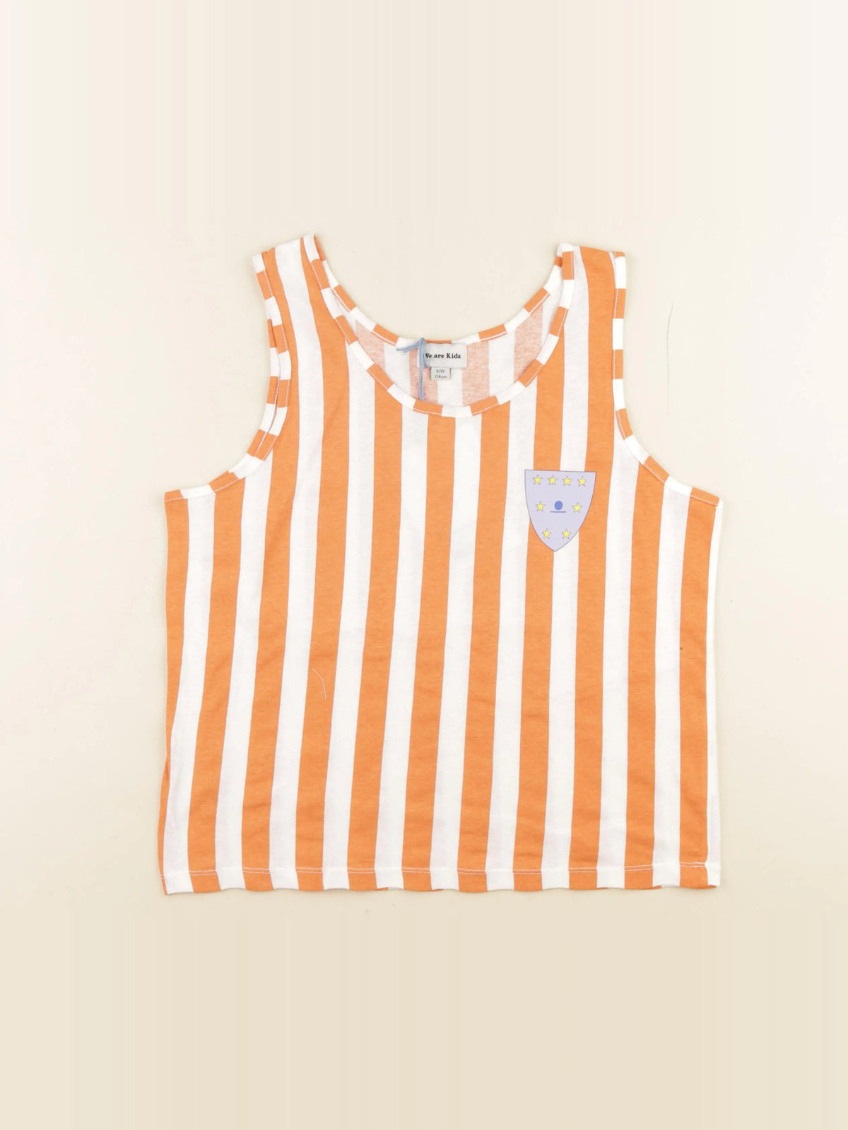 Débardeur blanc, orange