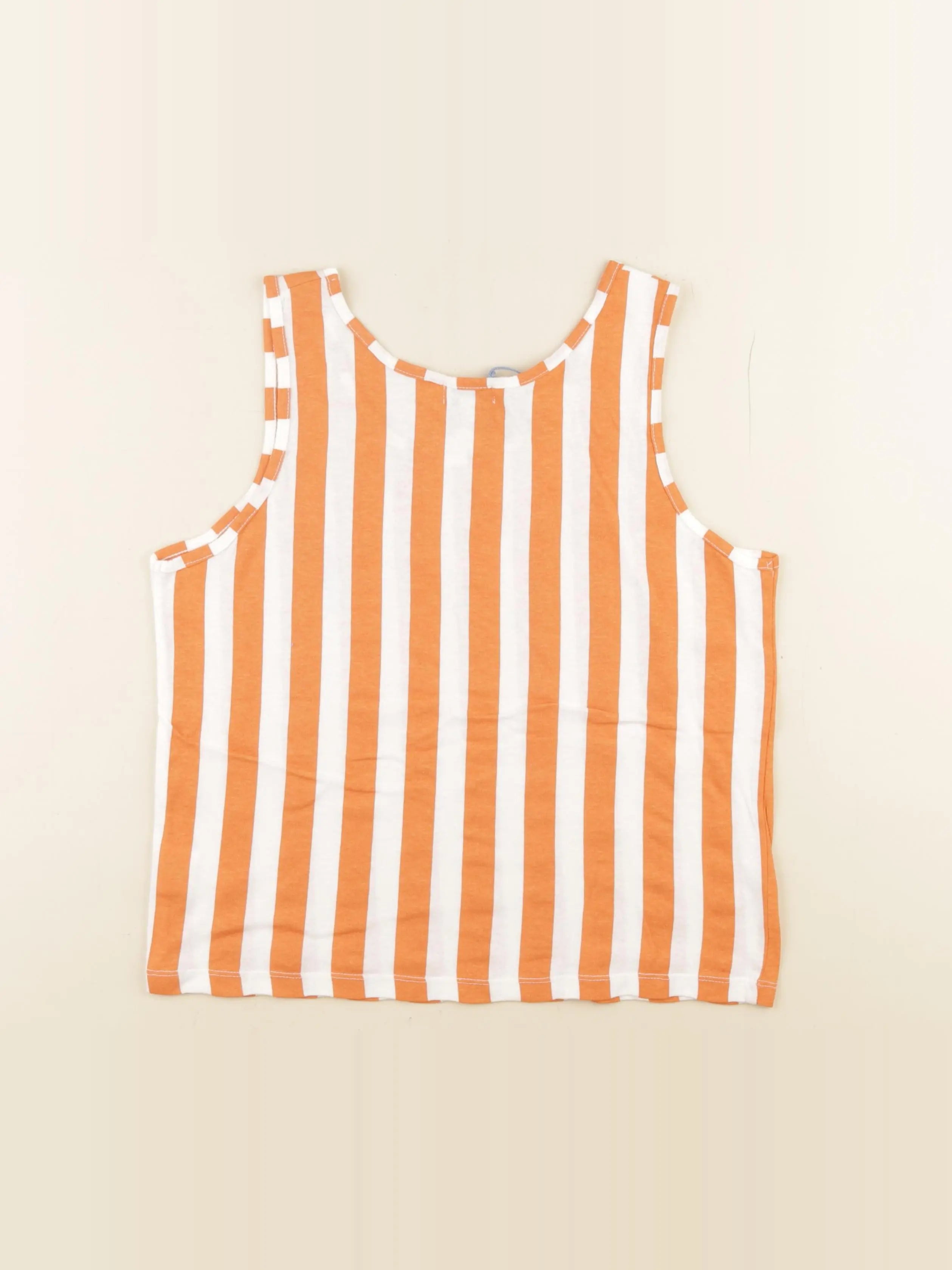 Débardeur blanc, orange