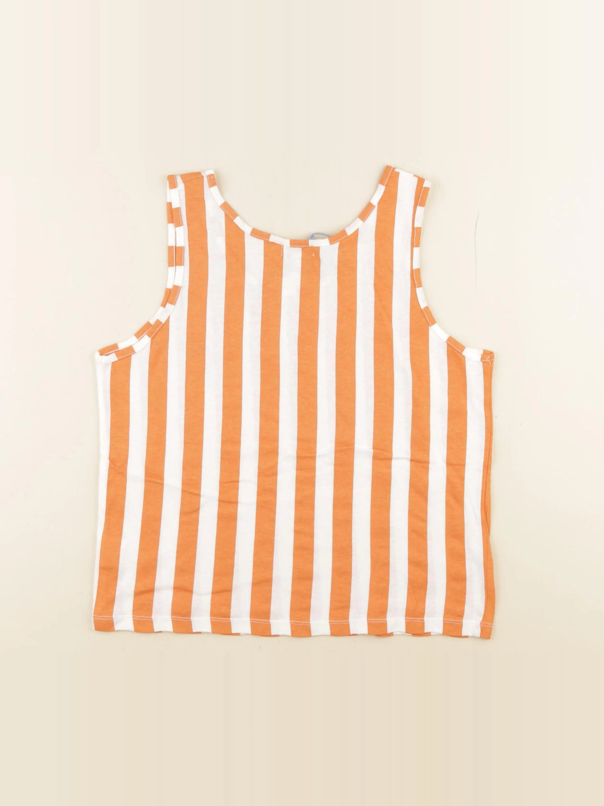 Débardeur blanc, orange