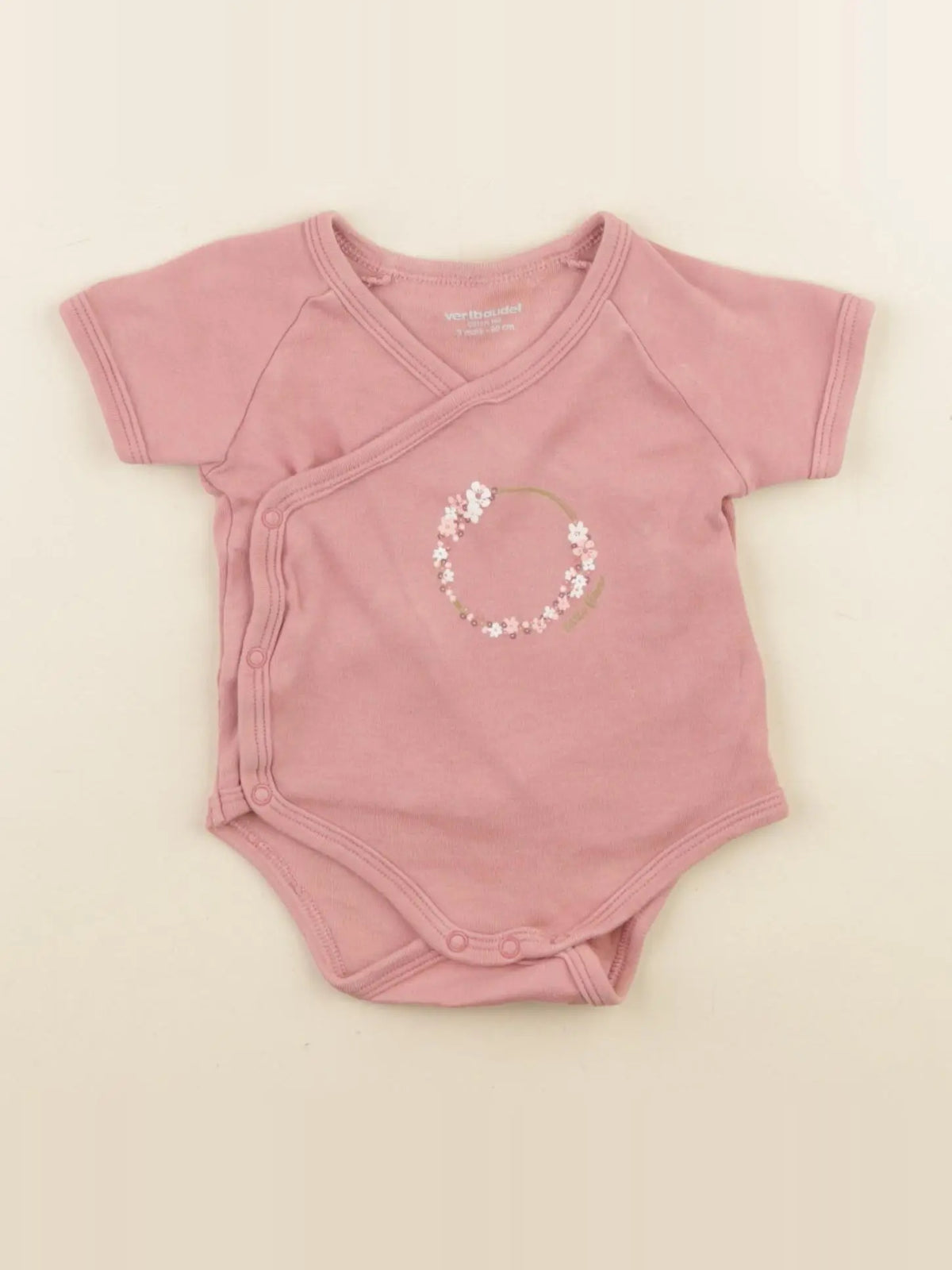 Vertbaudet - body rose - 3 mois