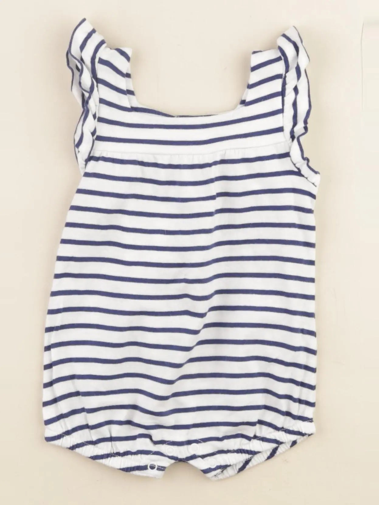 Vertbaudet - combinaison bleu, blanc - 3 mois