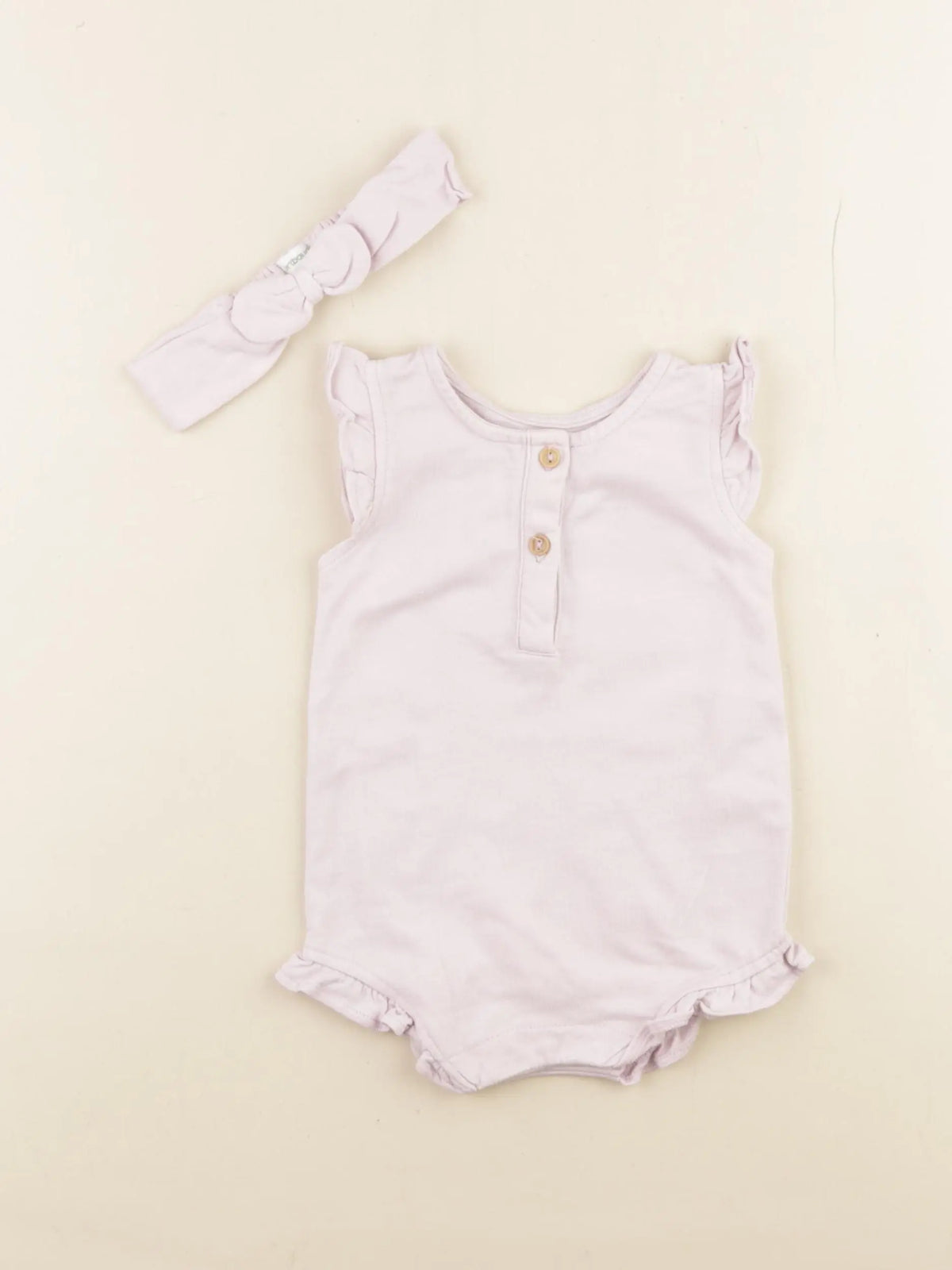 Vertbaudet - combinaison violet - 3 mois