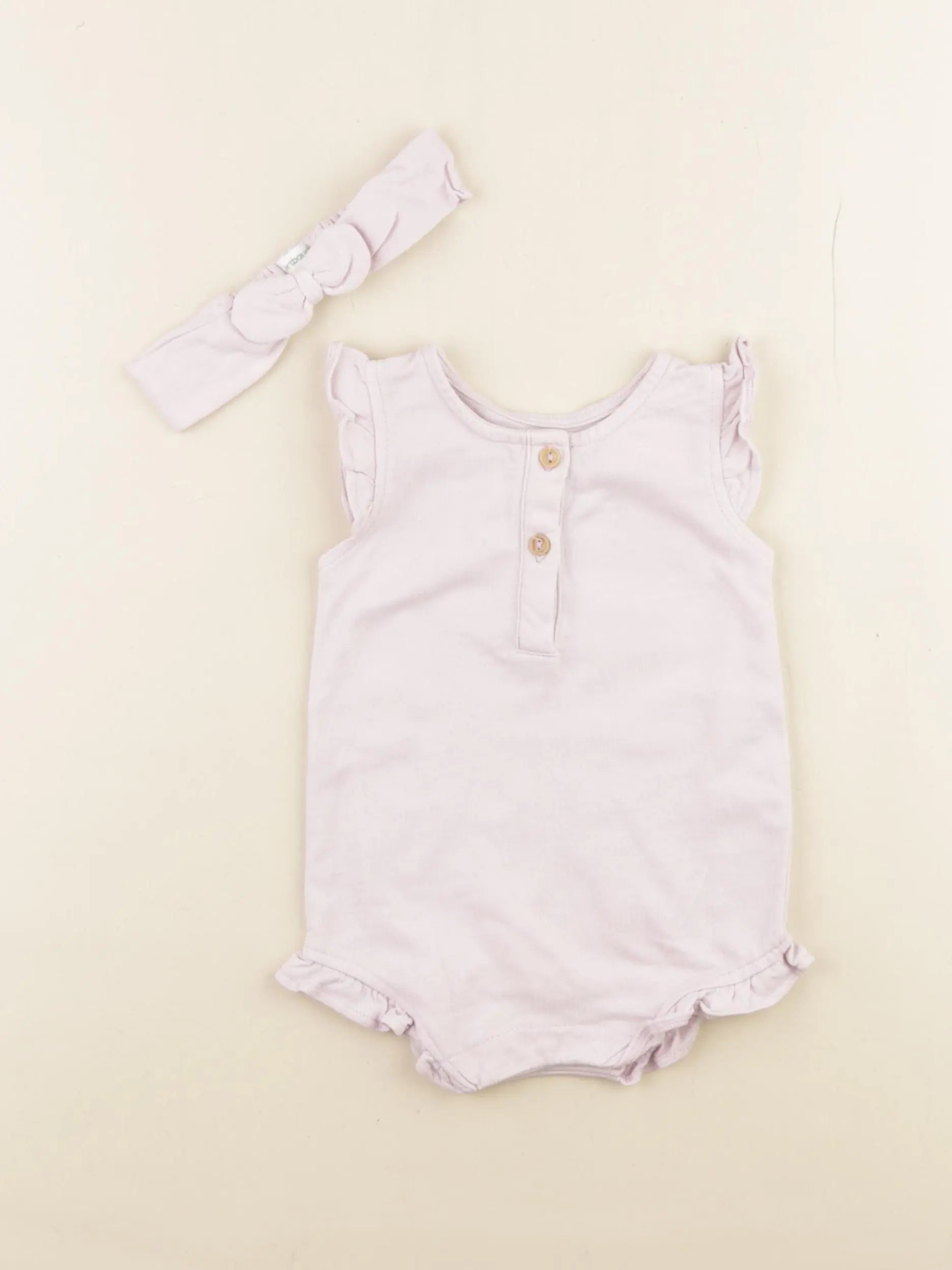 Vertbaudet - combinaison violet - 3 mois